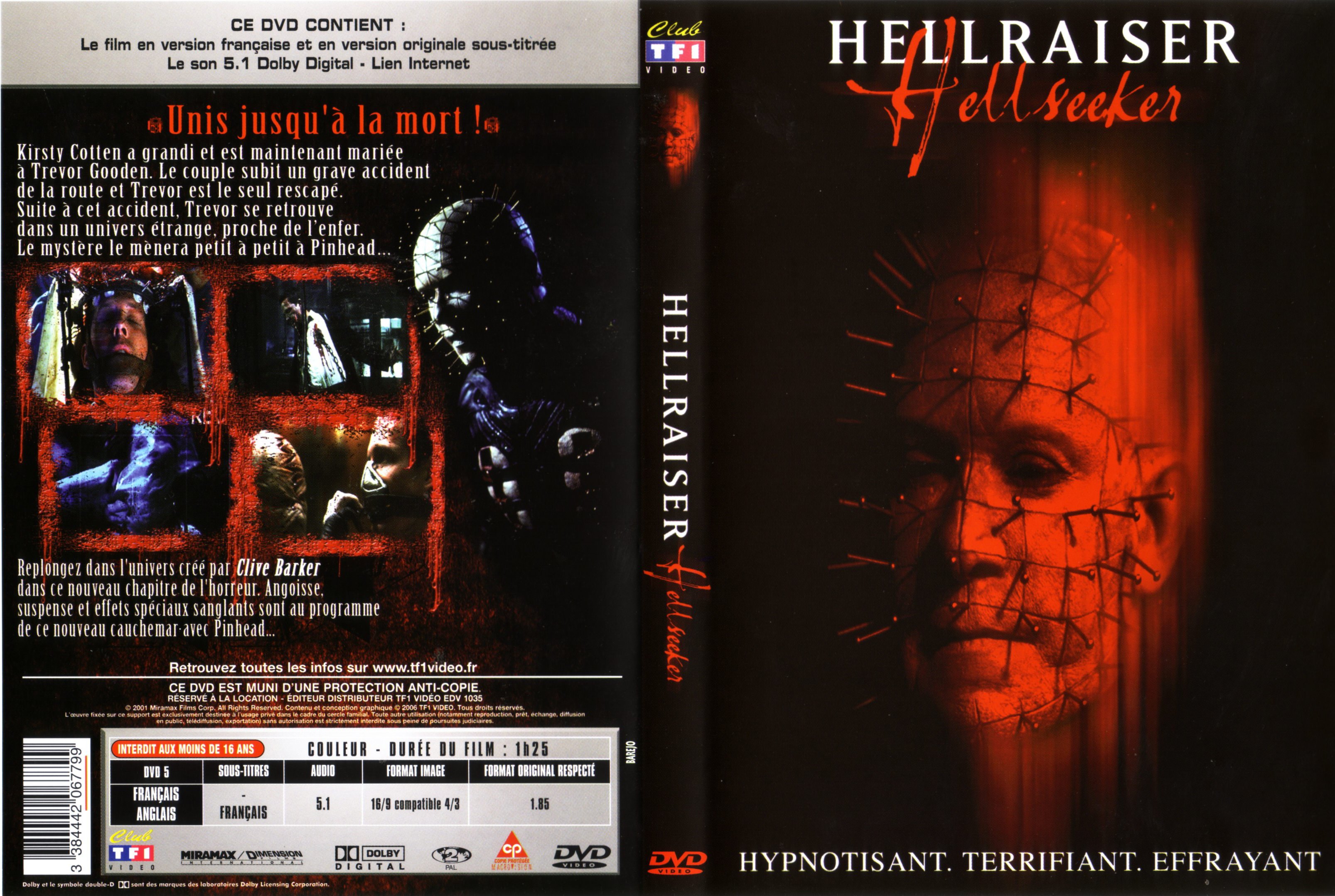 Jaquette DVD Hellraiser Hellseeker