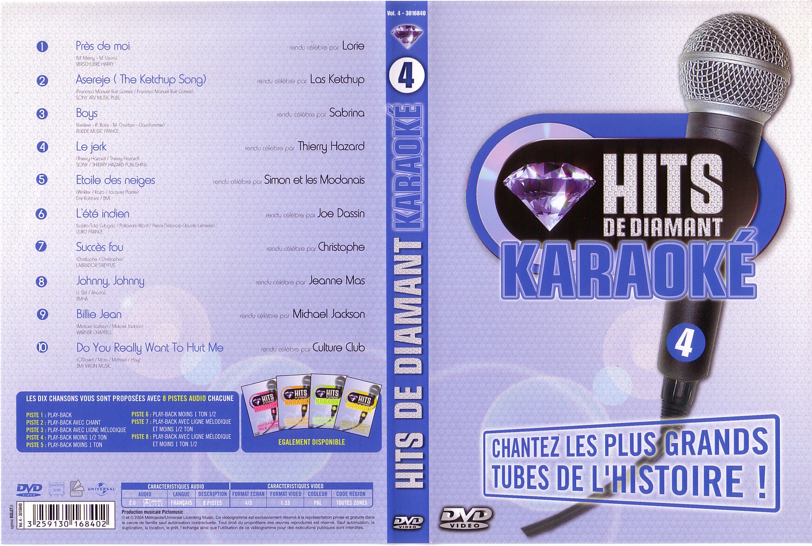 Jaquette DVD Hits de Diamant Karaok 4  - Top Party