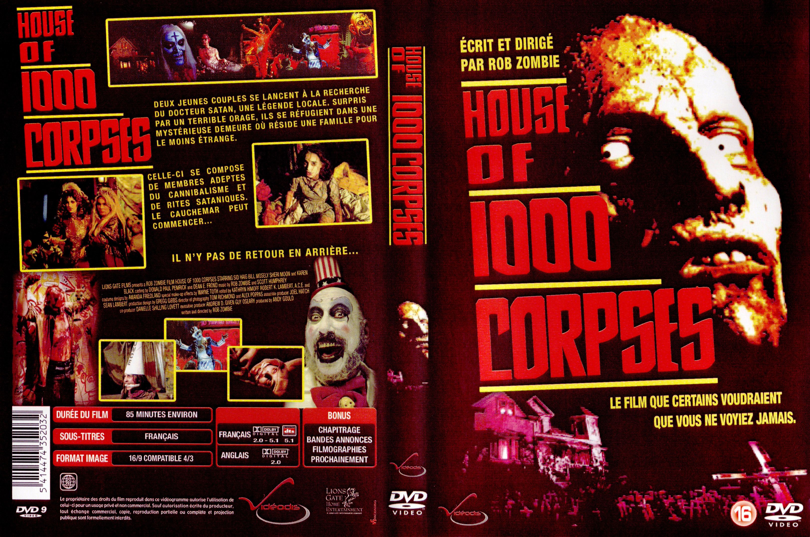 Jaquette DVD House of 1000 corpses