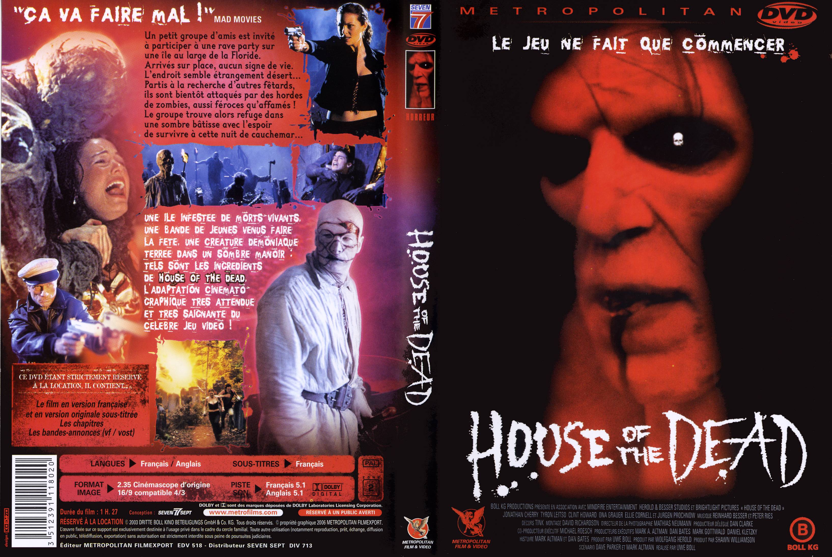 Jaquette DVD House of the dead v2