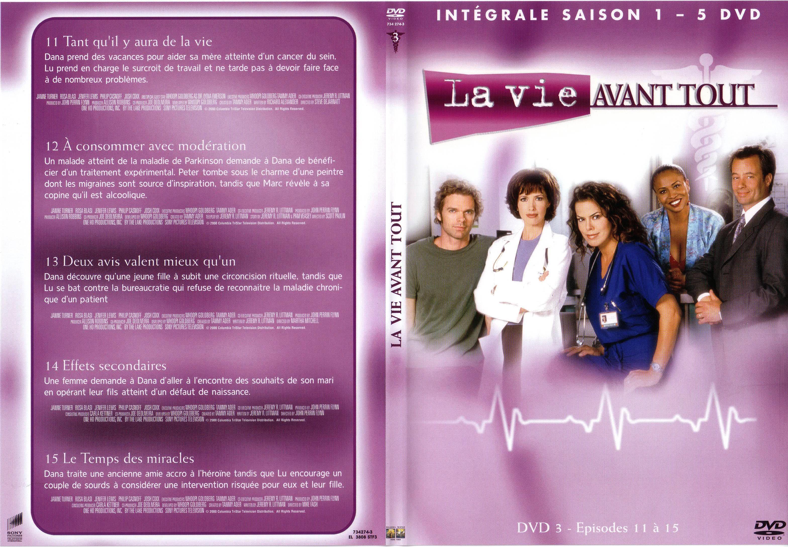 Jaquette DVD LLa vie avant tout Saison 1 vol 3