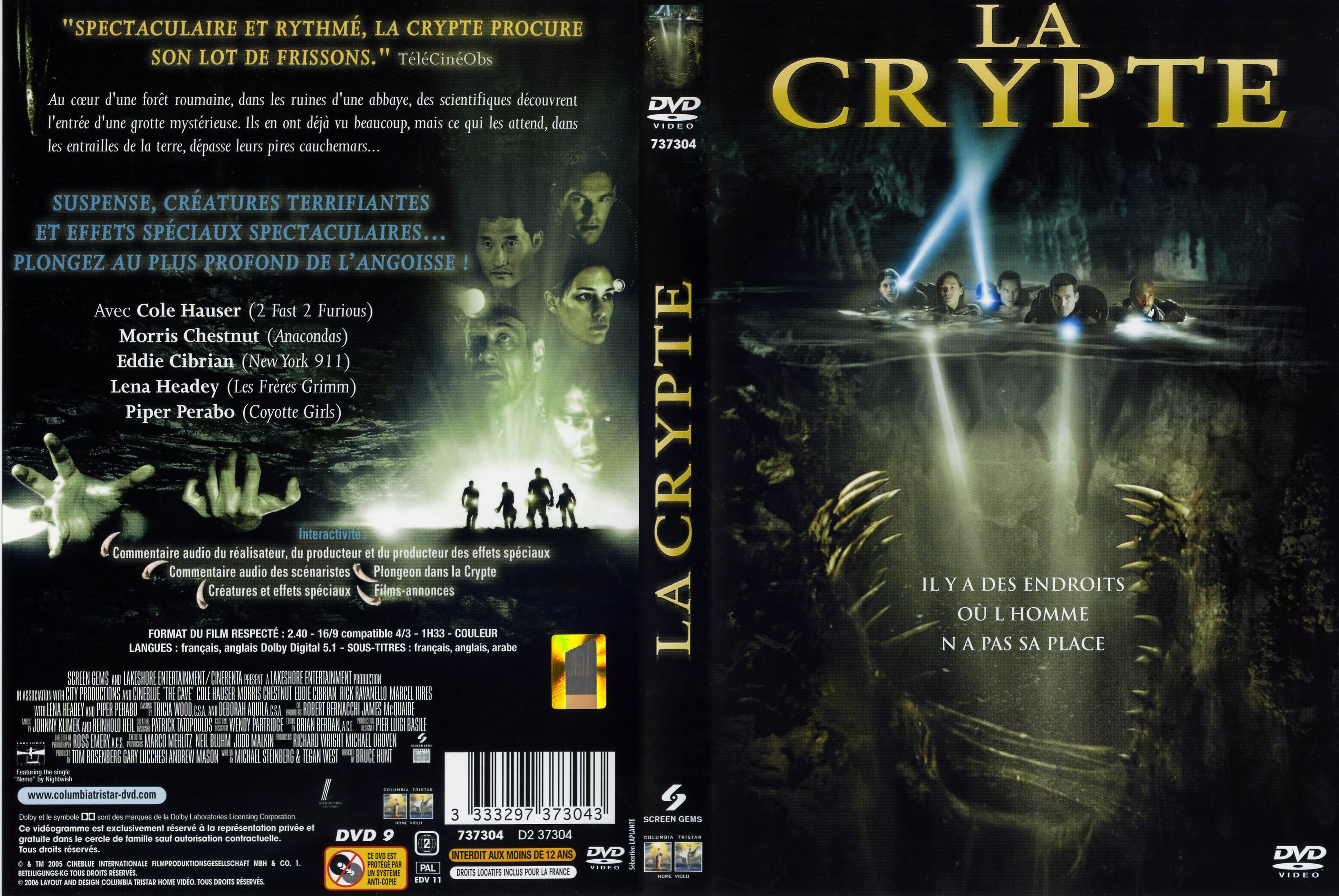 Jaquette DVD La crypte