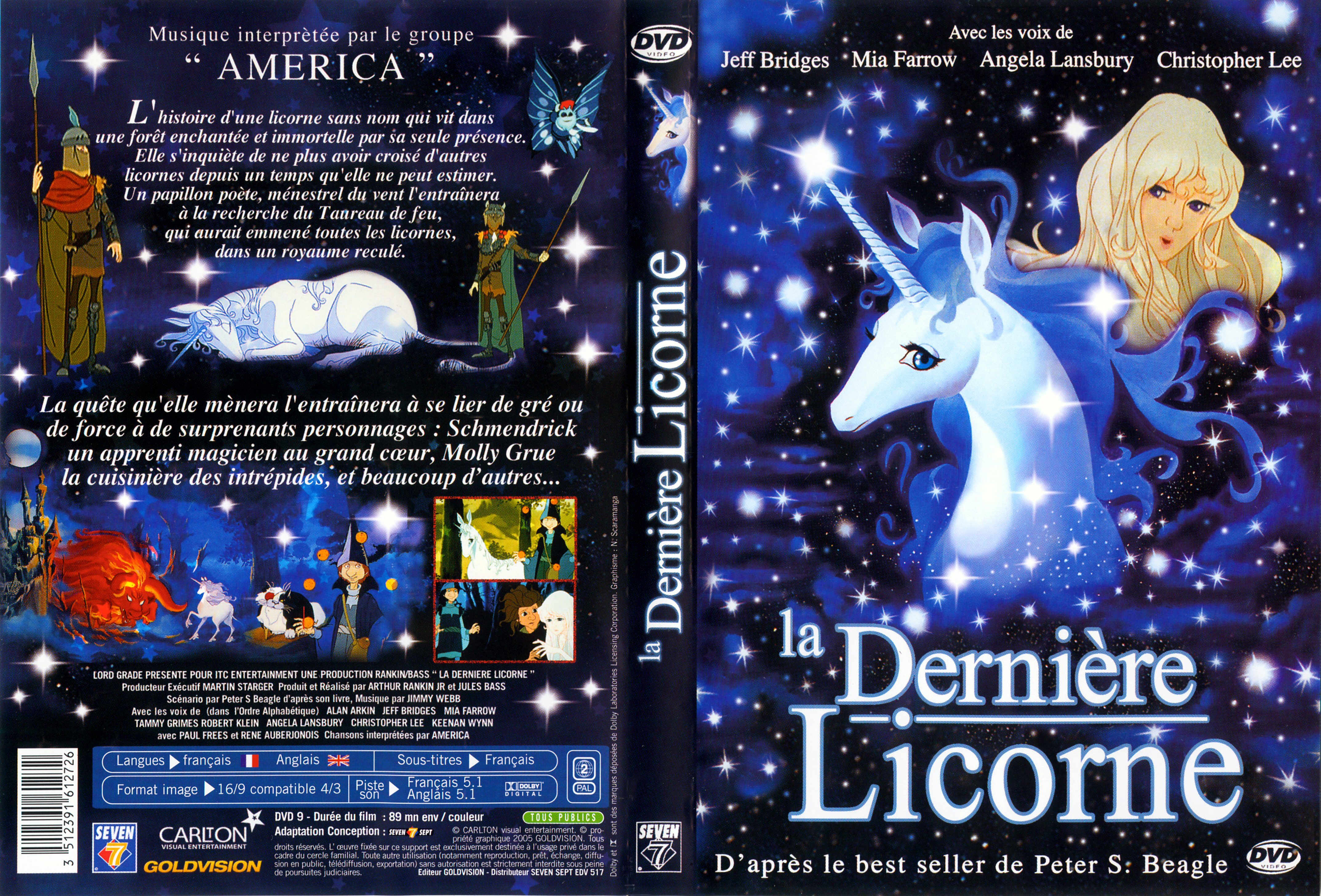 Jaquette DVD La derniere licorne