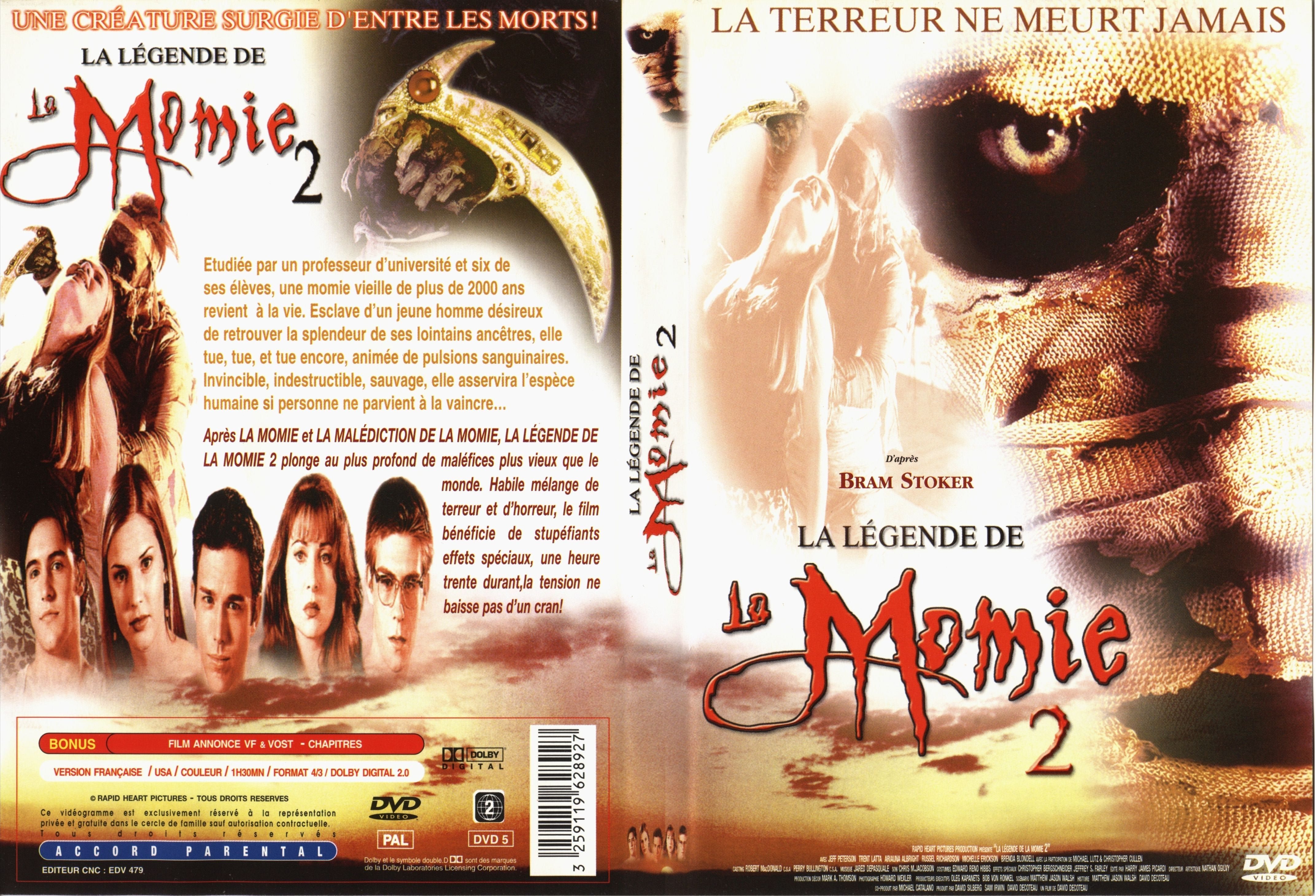Jaquette DVD La lgende de la momie 2