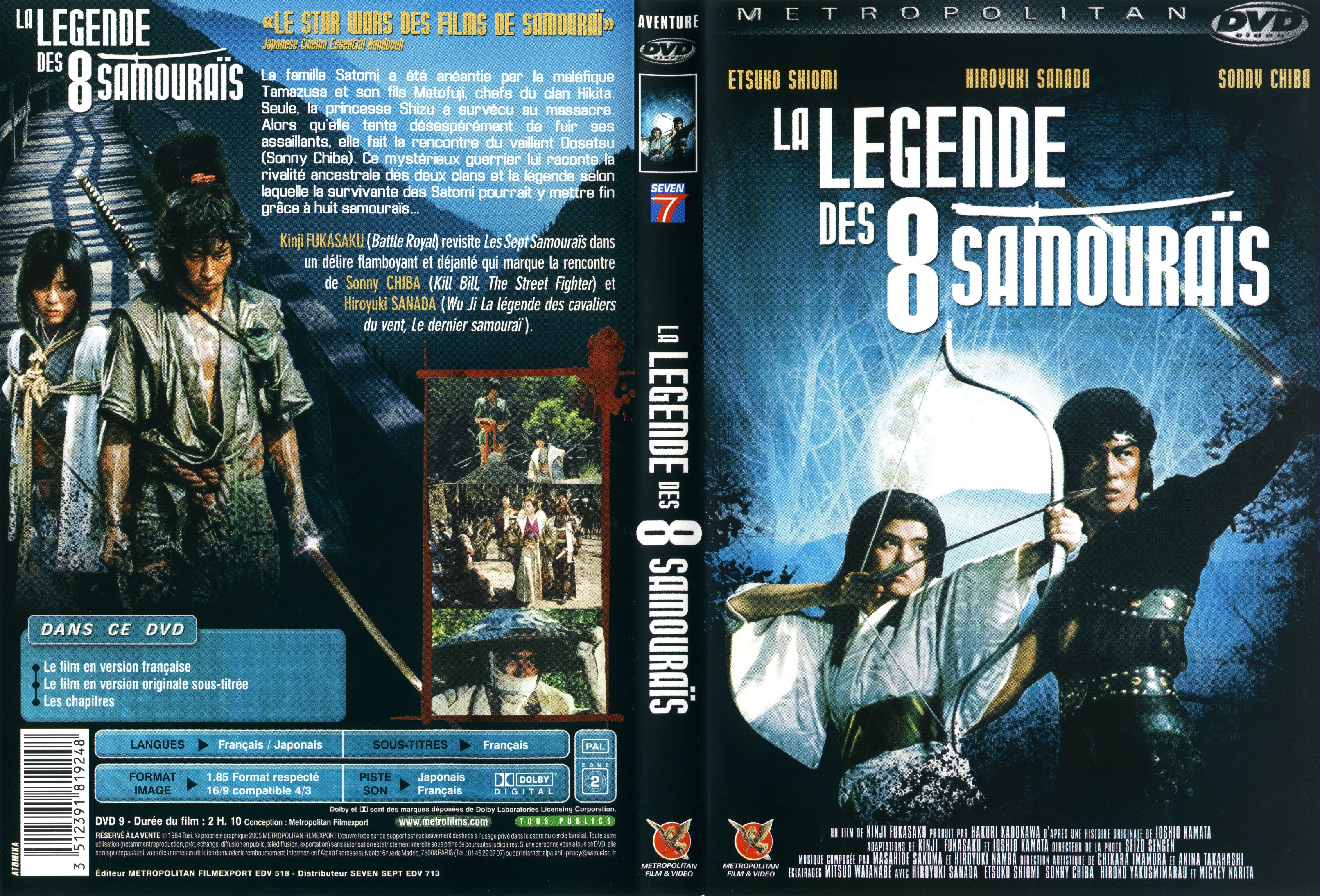 Jaquette DVD La lgende des 8 Samourais