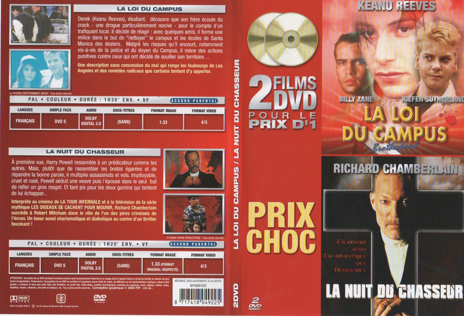 Jaquette DVD La loi du campus - La nuit du chasseur