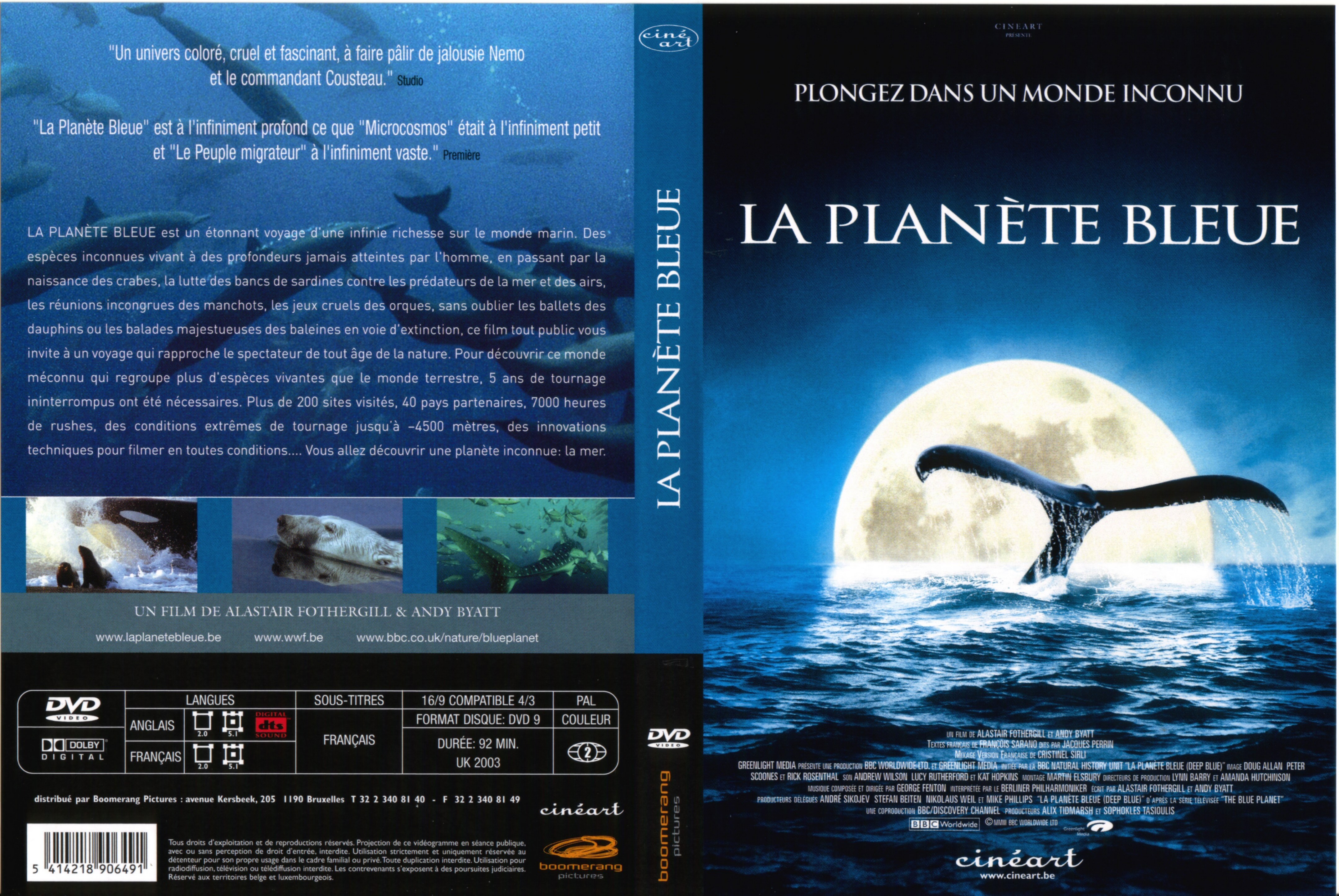 Jaquette DVD La planete bleue