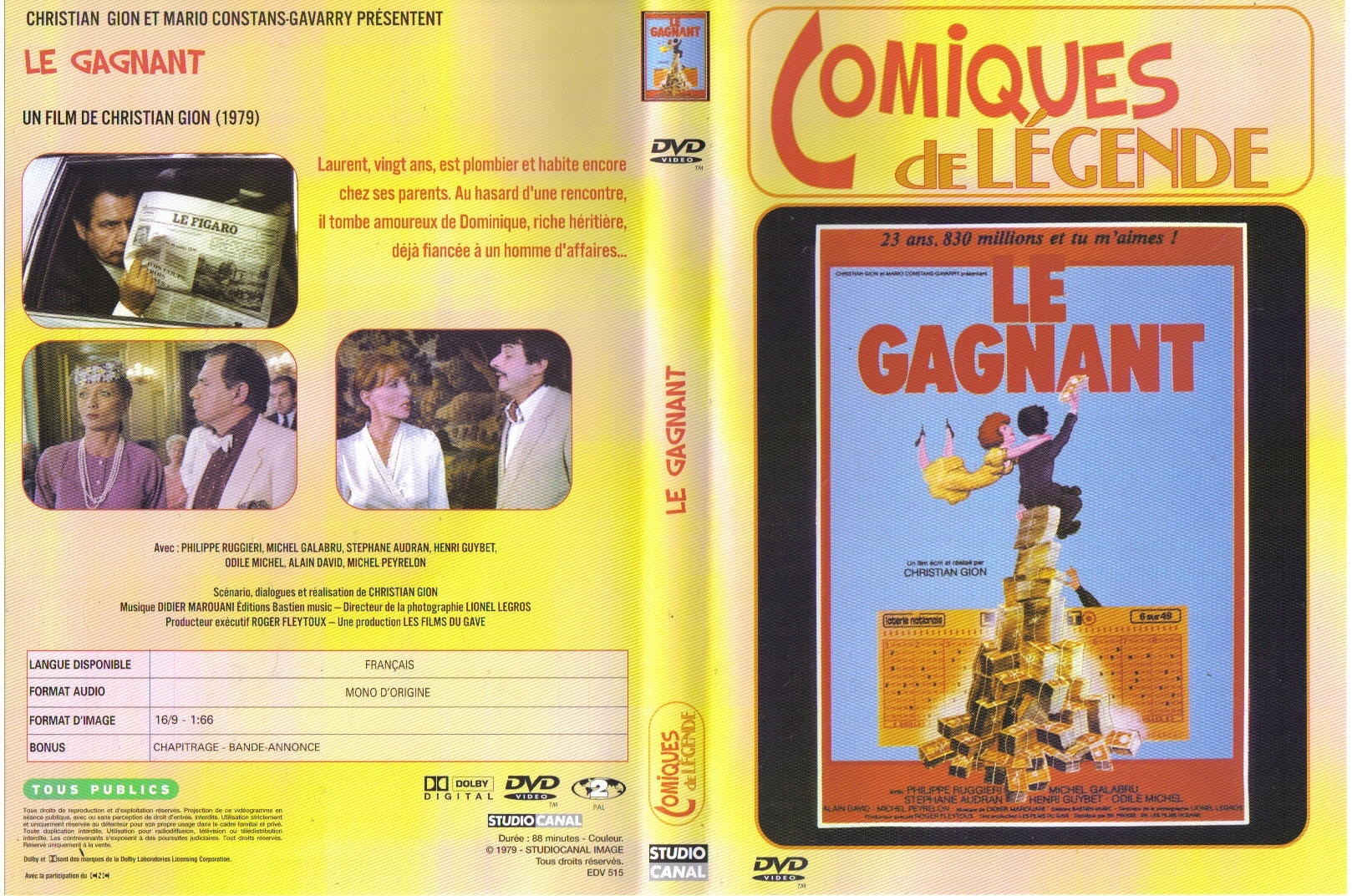 Jaquette DVD Le gagnant (Michel Galabru)