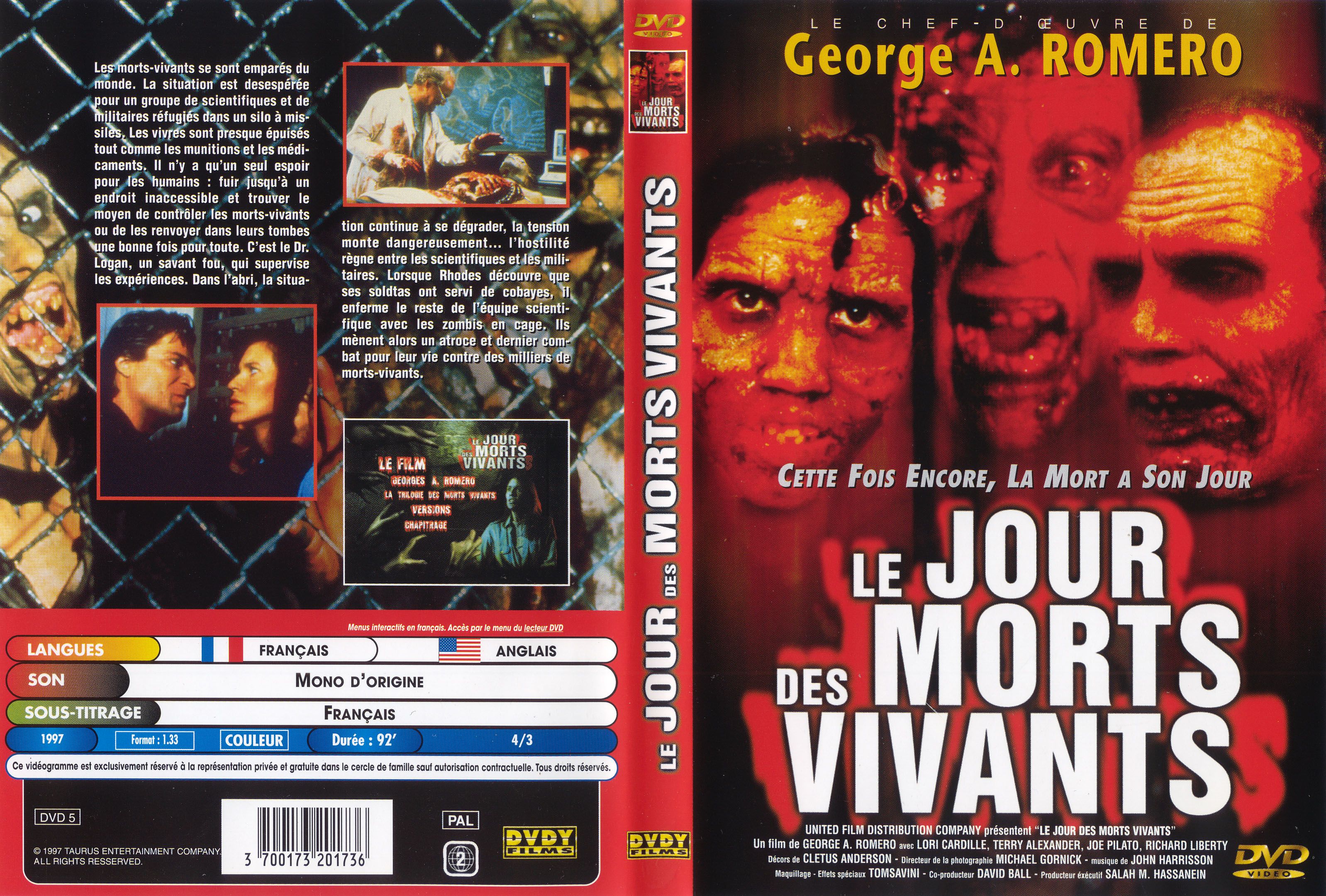 Jaquette DVD Le jour des morts vivants