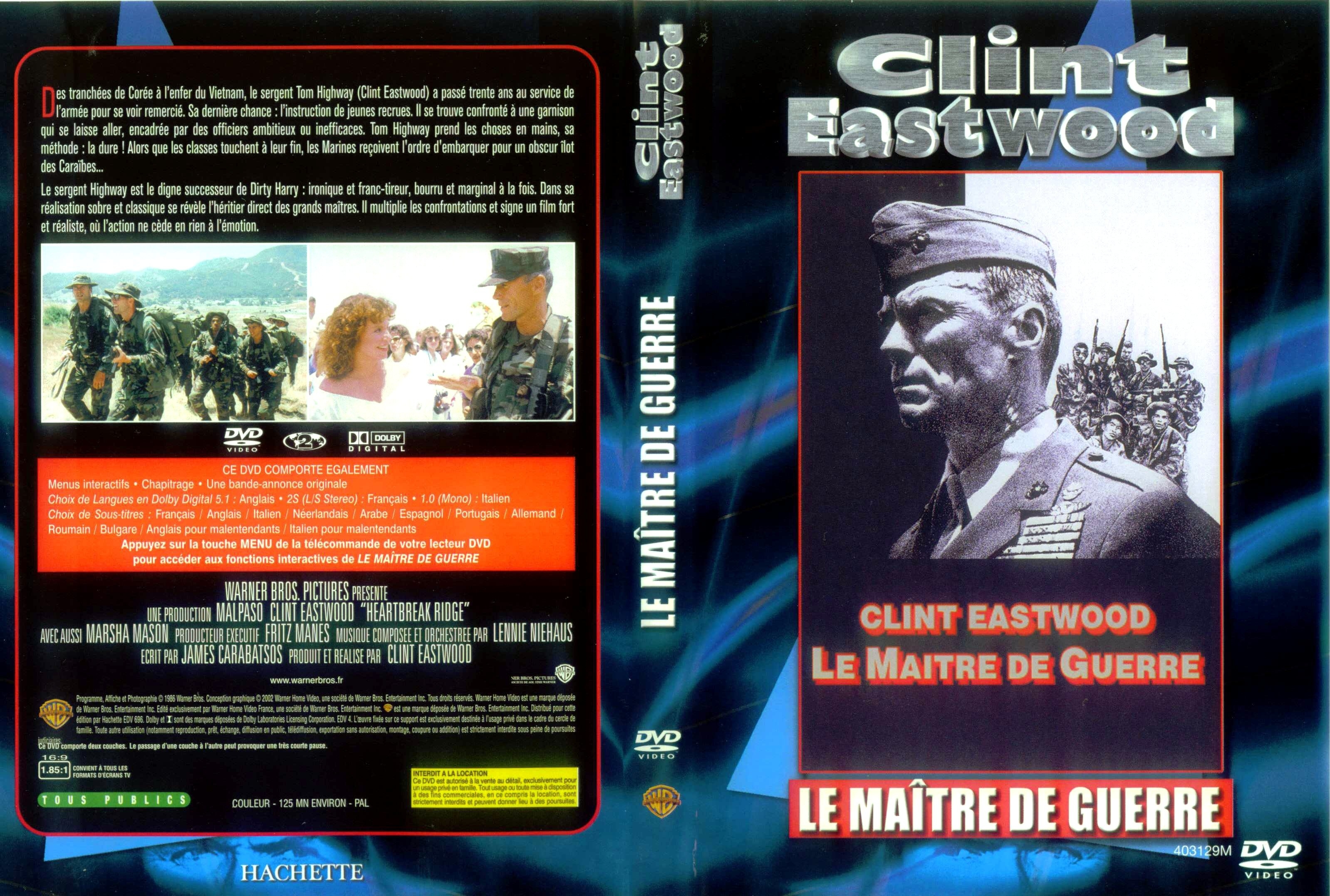 Jaquette DVD Le maitre de guerre