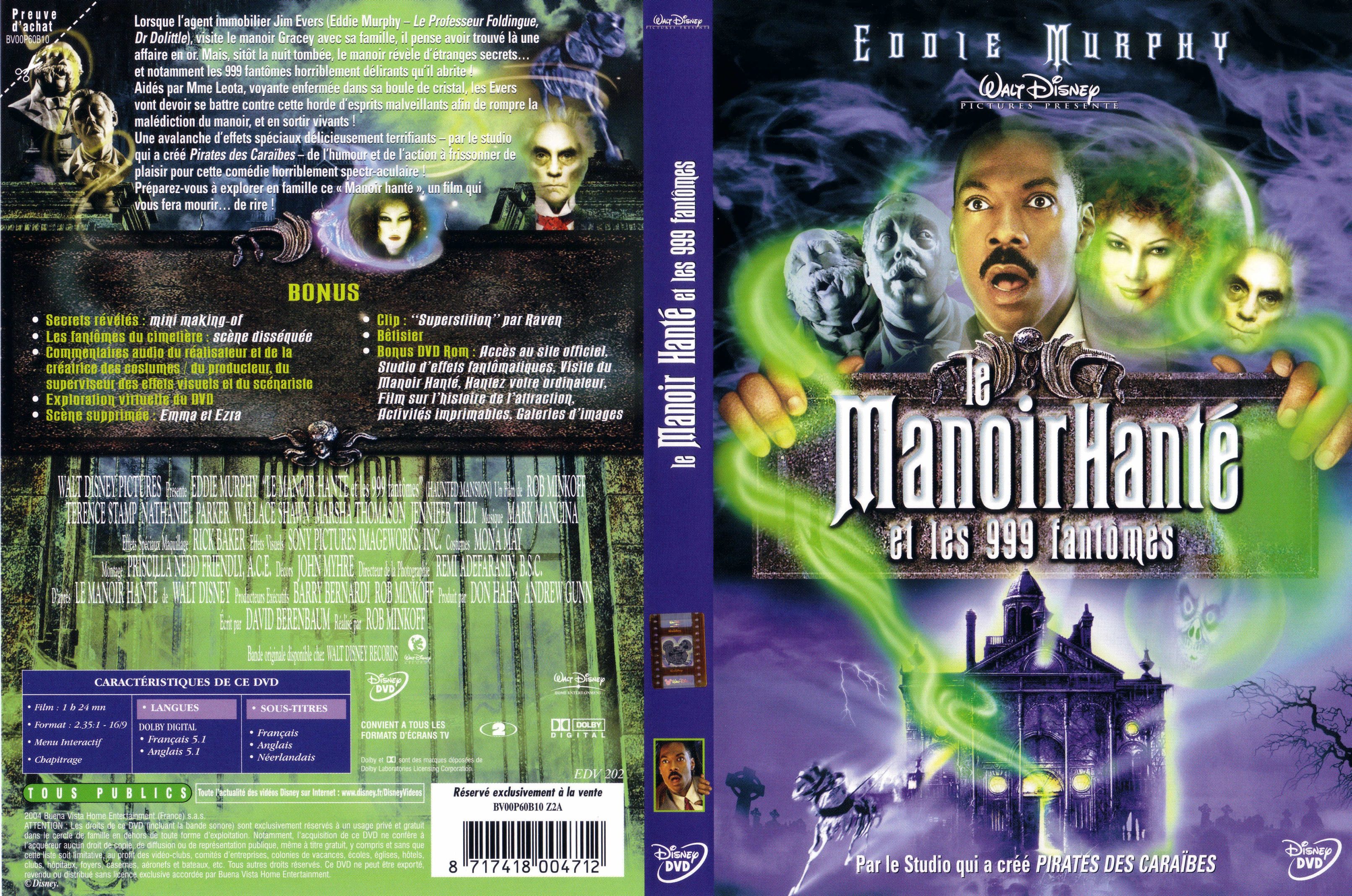 Jaquette DVD Le manoir hant et les 999 fantomes