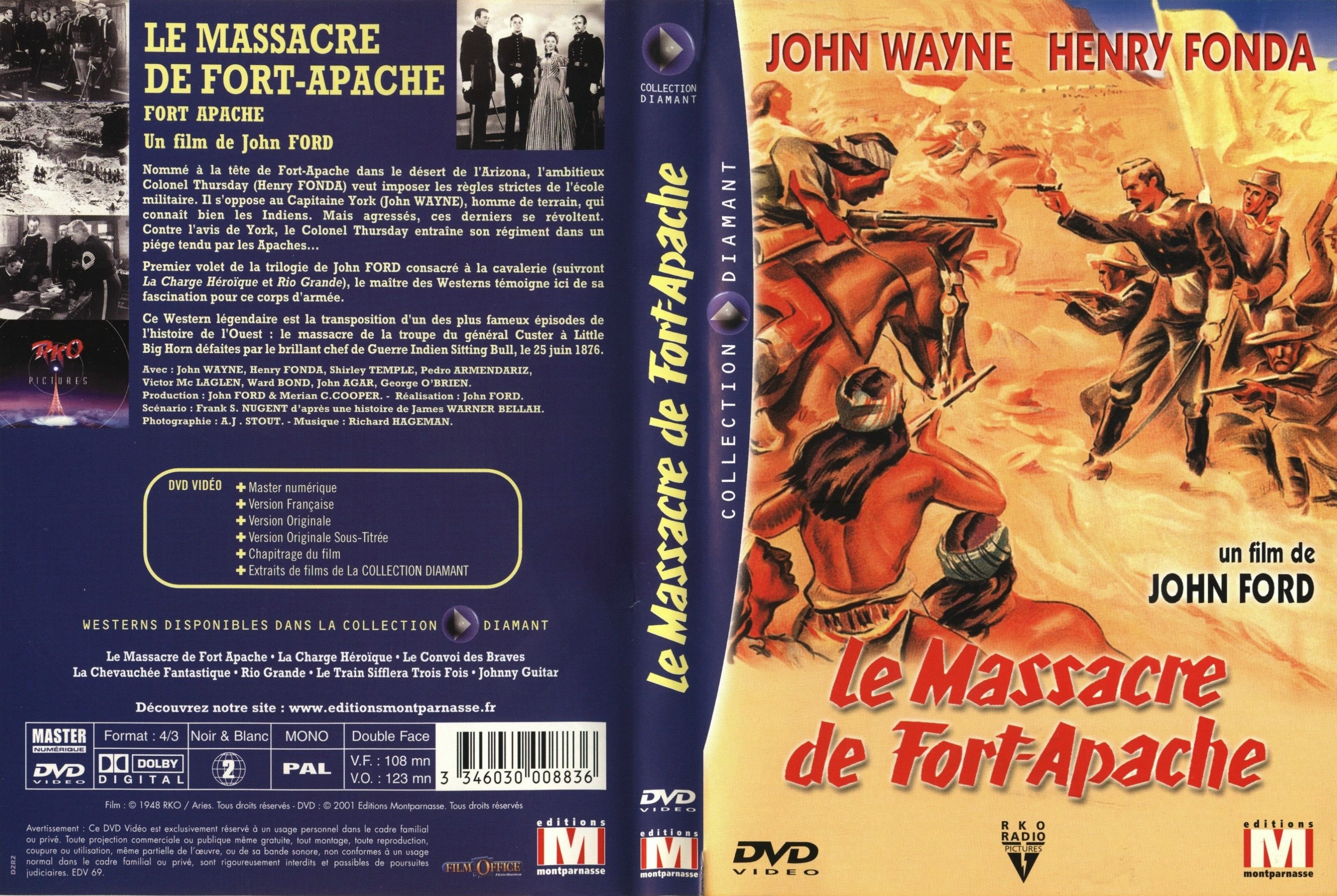 Jaquette DVD Le massacre de Fort Apache