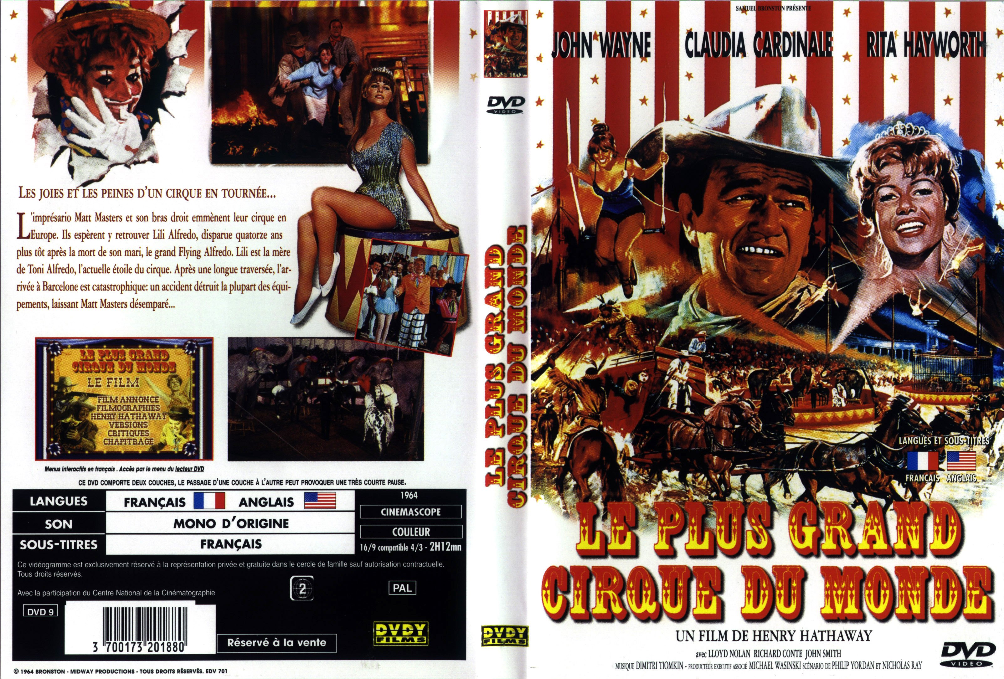 Jaquette DVD Le plus grand cirque du monde