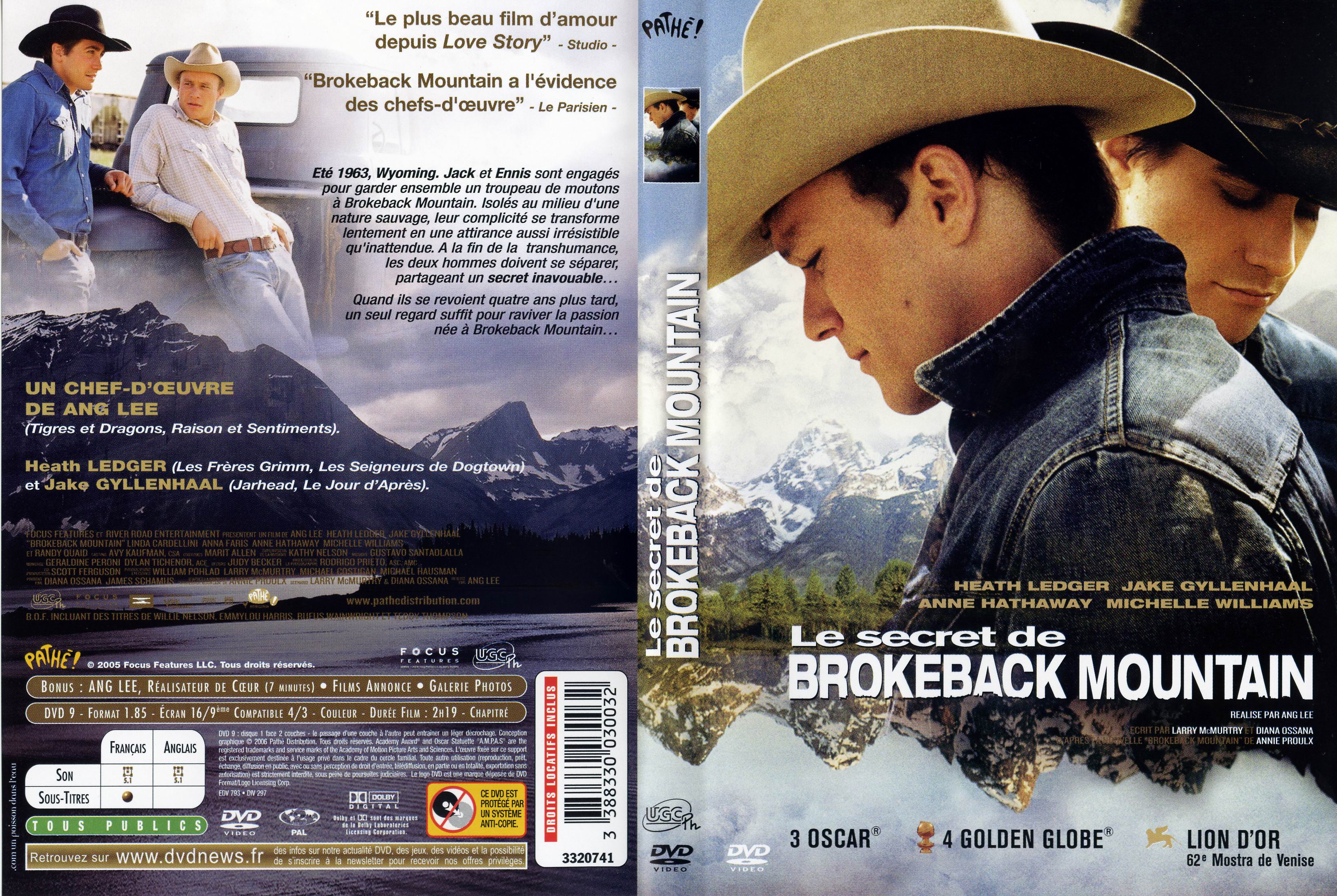 Jaquette DVD Le secret de brokeback mountain