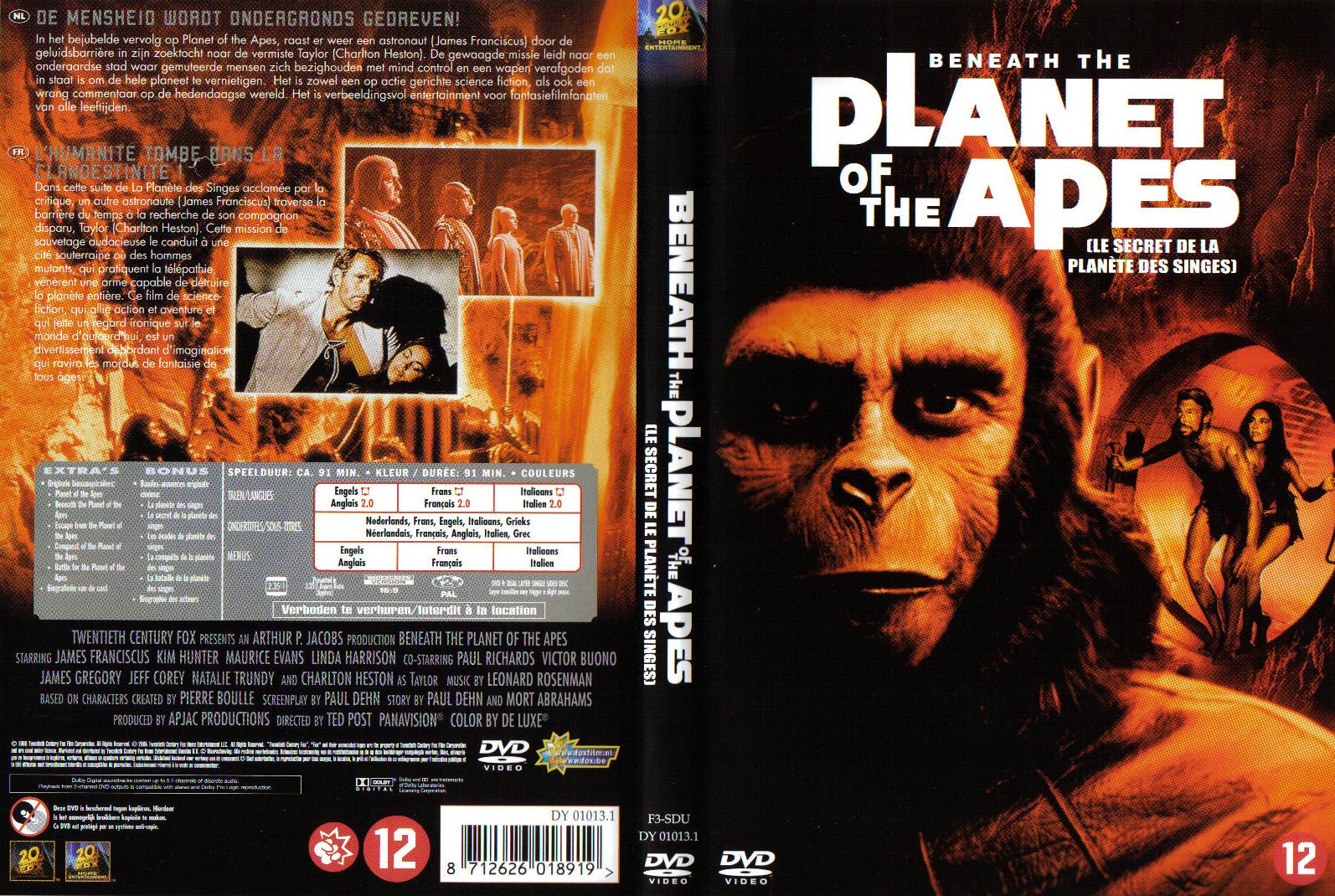 Jaquette DVD Le secret de la planete des singes