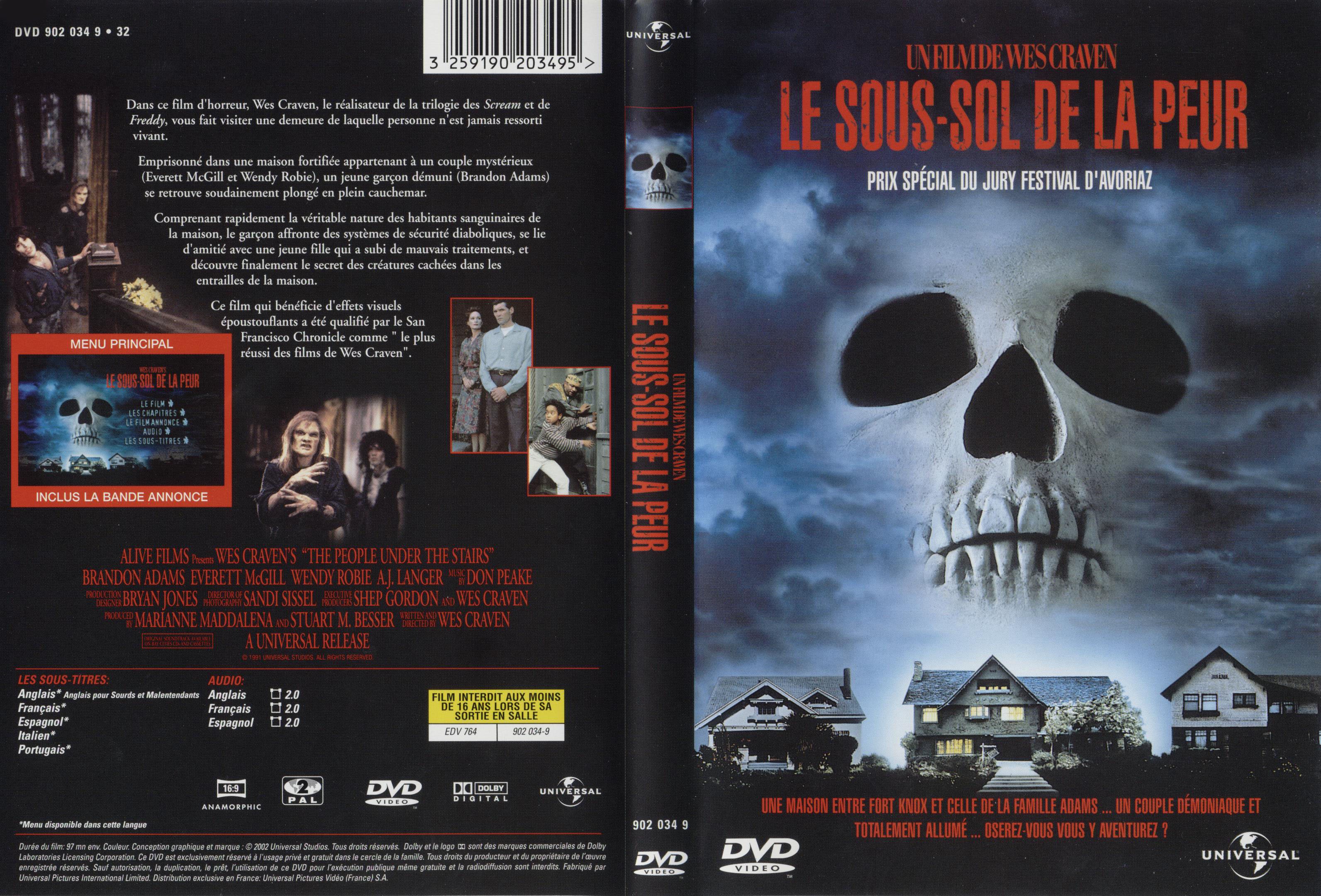 Jaquette DVD Le sous-sol de la peur