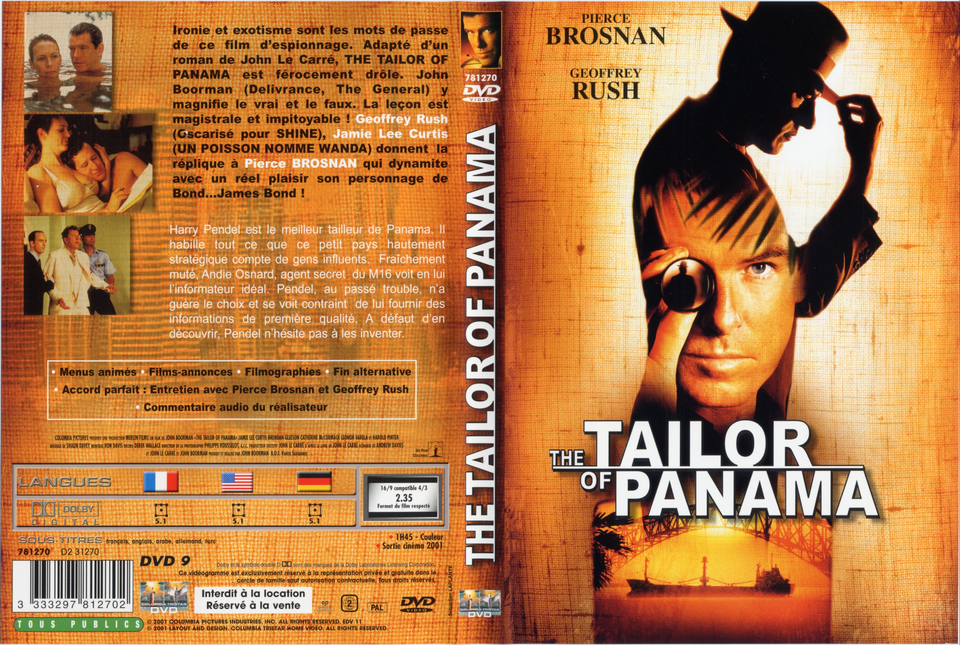 Jaquette DVD Le tailleur de Panama v2