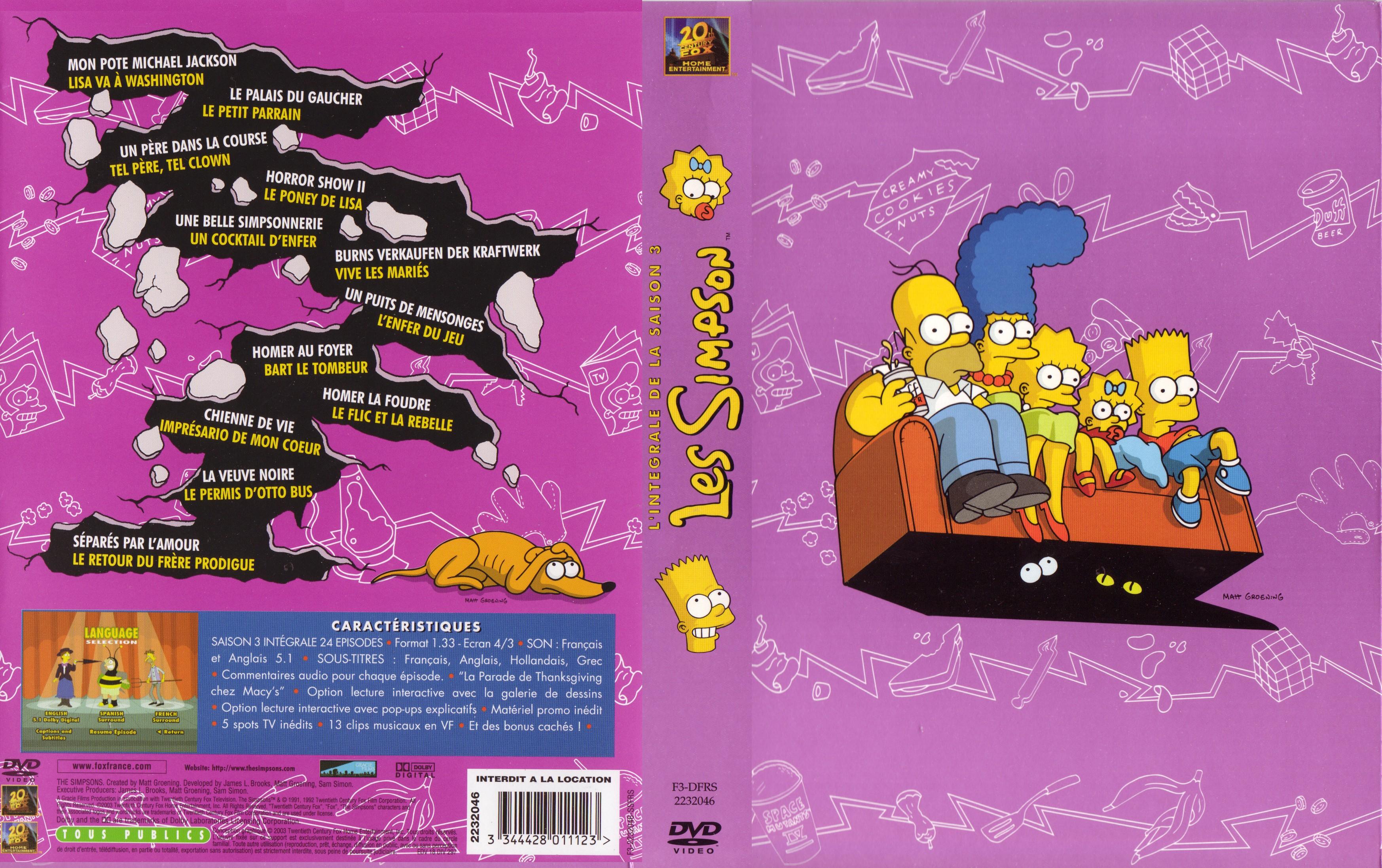 Jaquette DVD Les Simpson Saison 03