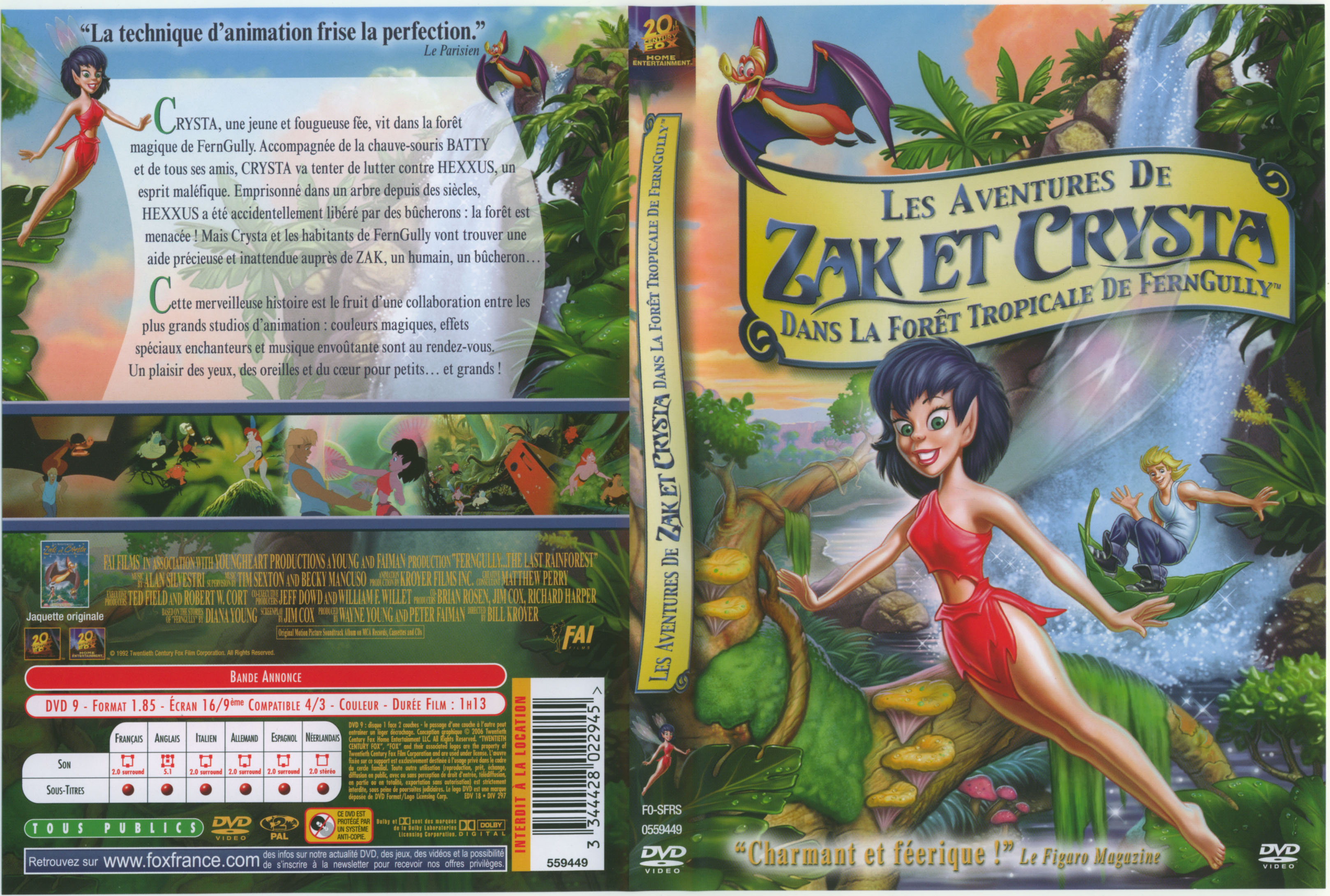 Jaquette DVD Les aventures de Zak et Crysta dans la fort