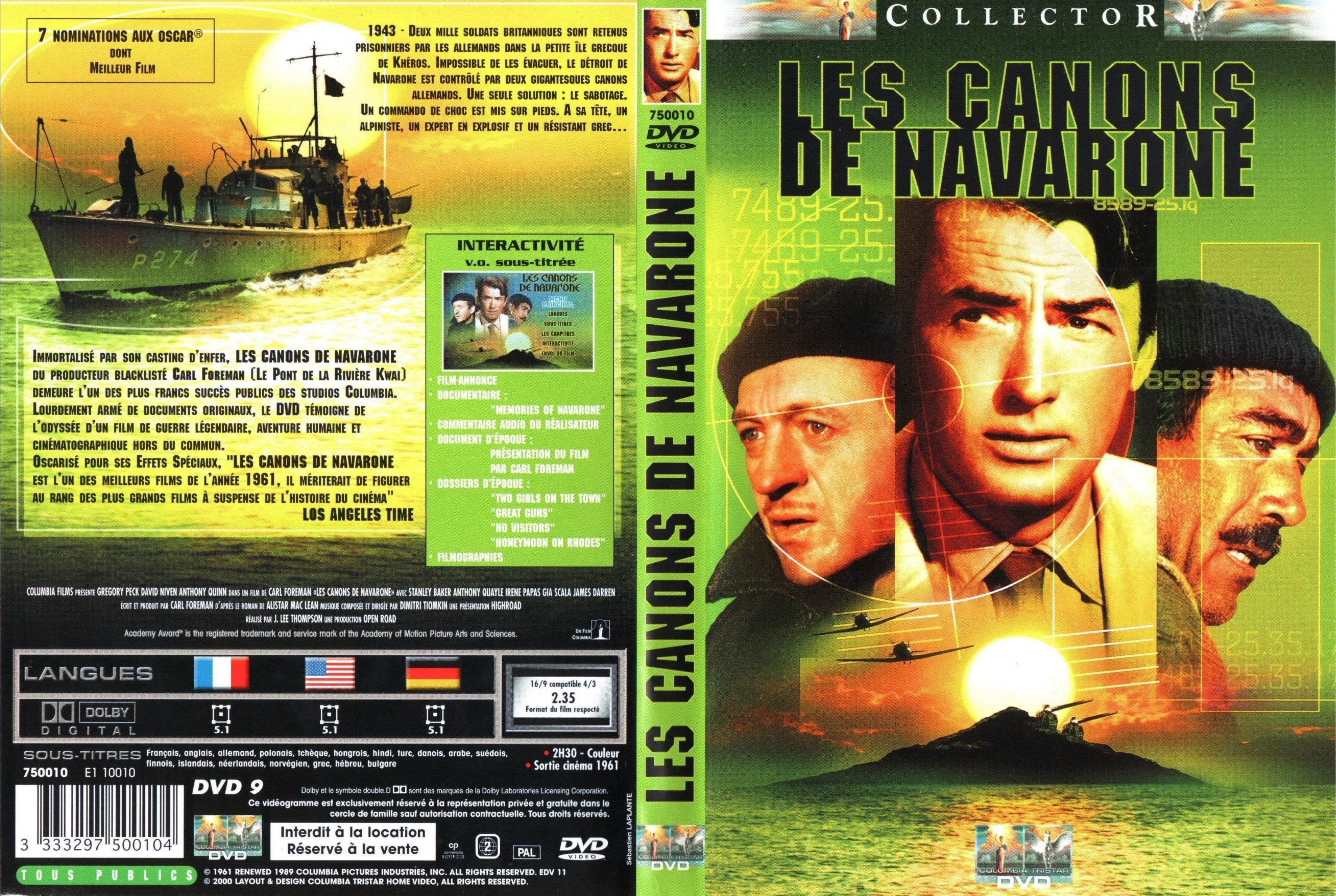 Jaquette DVD Les canons de Navarone