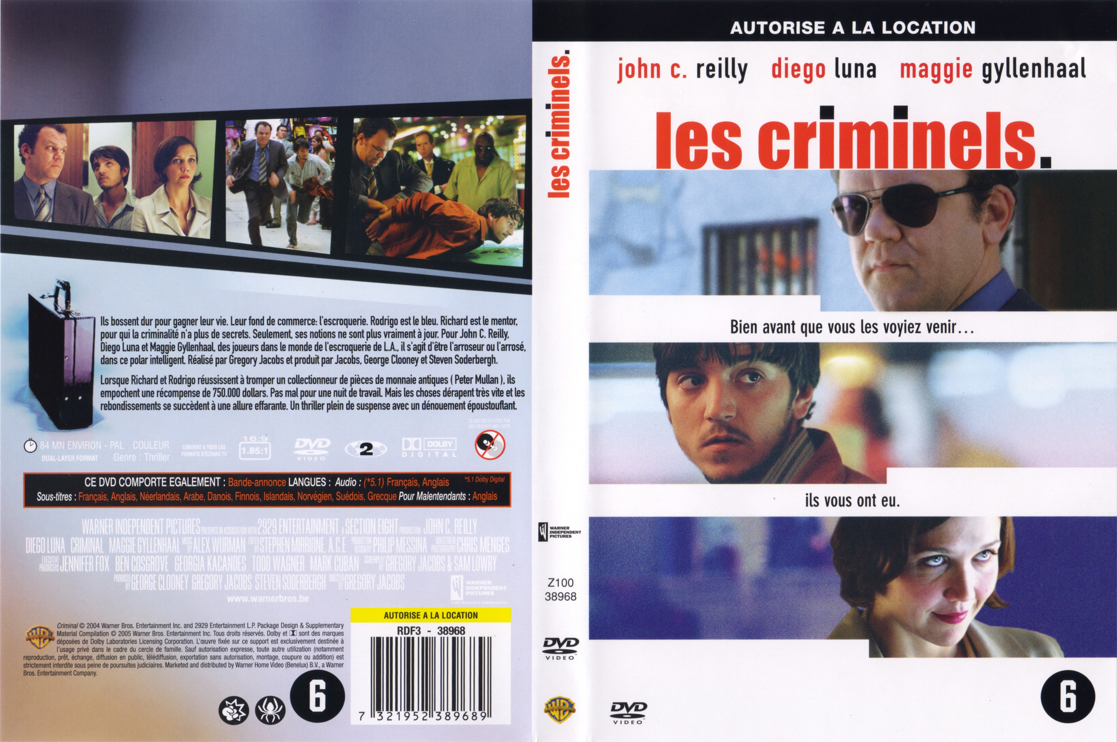 Jaquette DVD Les criminels