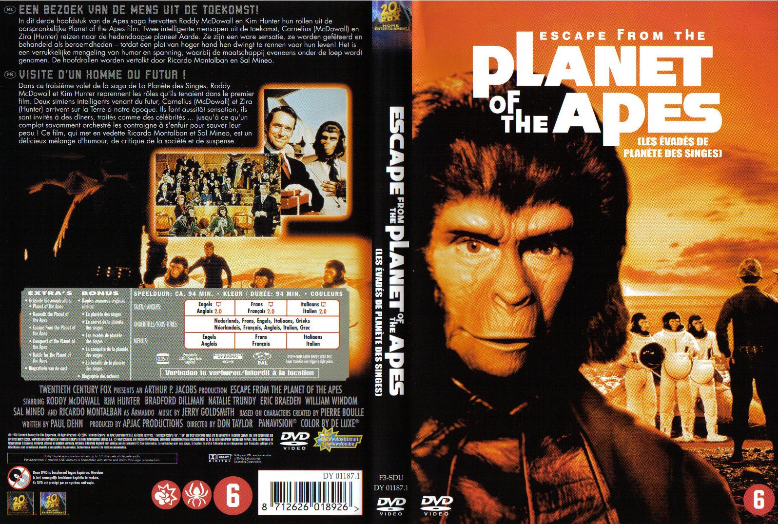 Jaquette DVD Les vades de la planete des singes