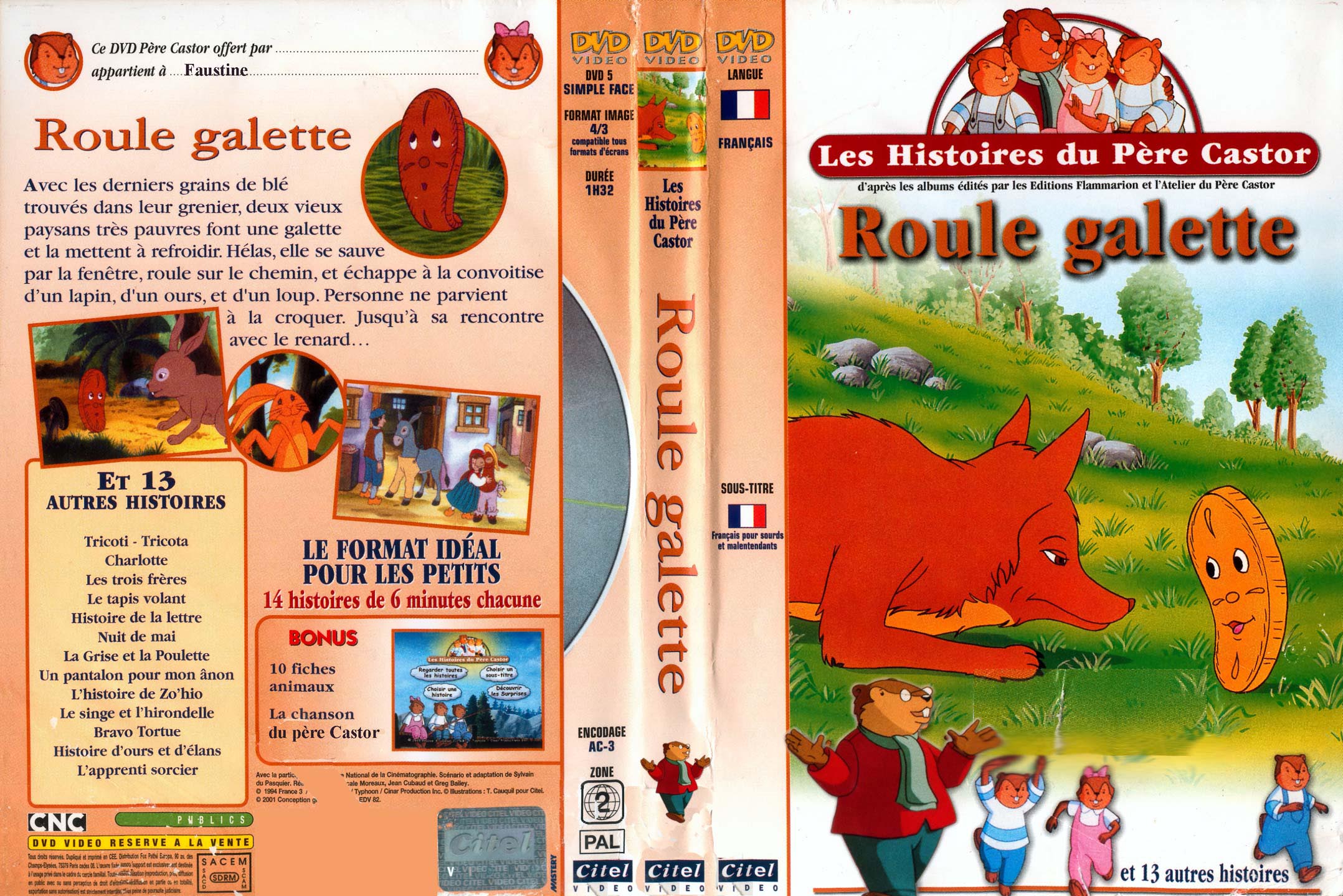 Jaquette DVD Les histoires du Pre Castor - Roule galette