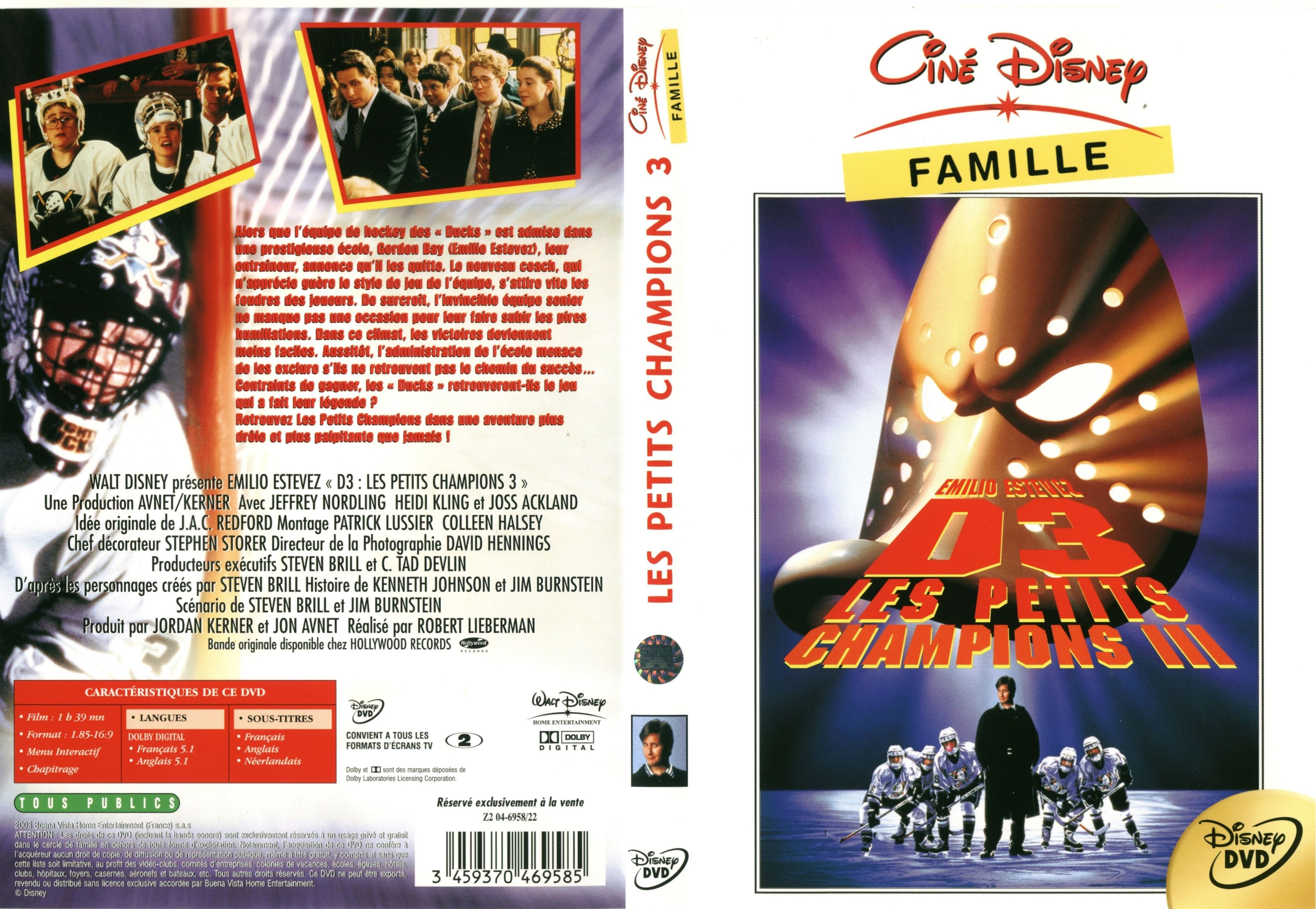 Jaquette DVD Les petits champions 3