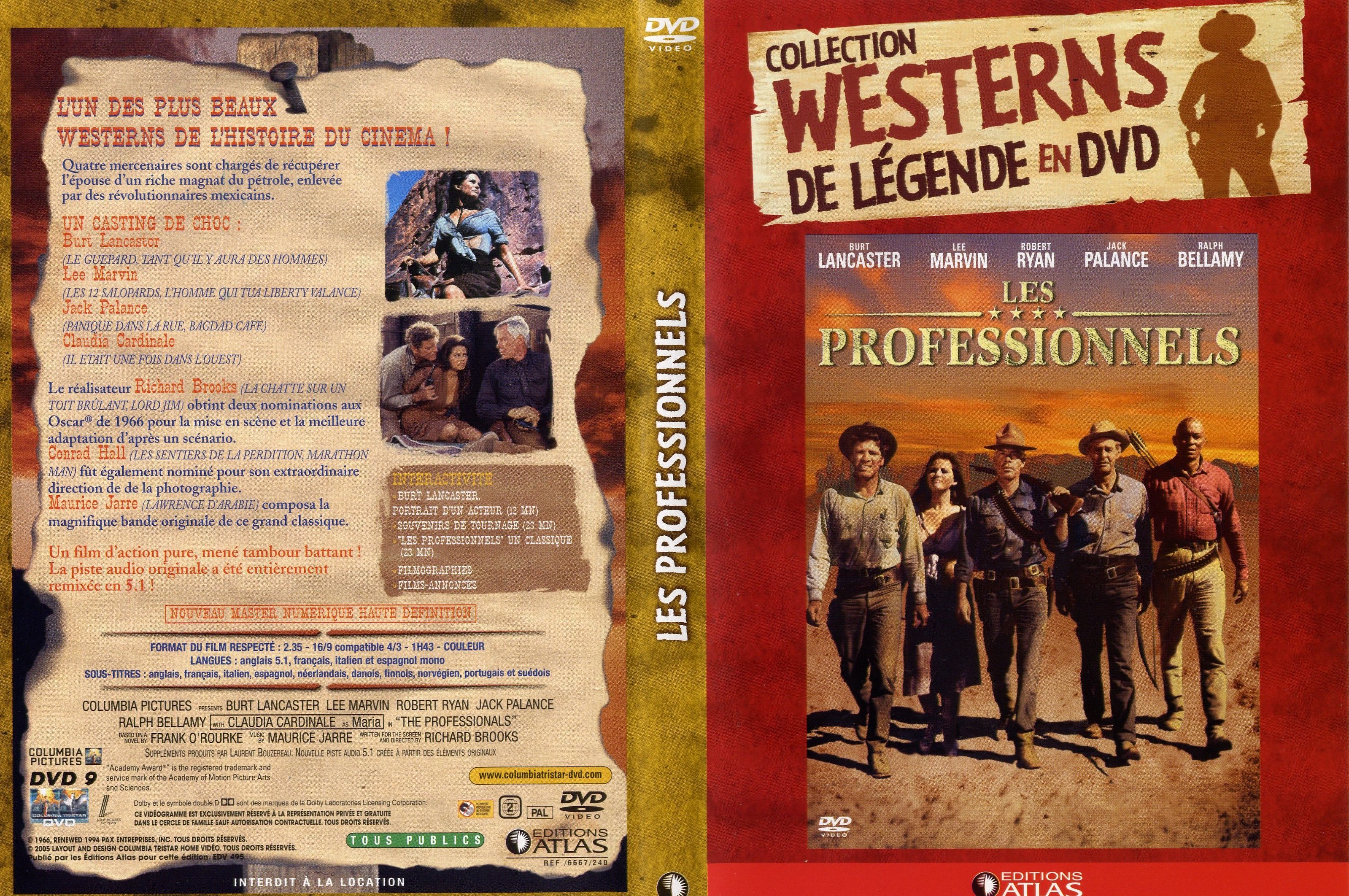 Jaquette DVD Les professionnels (1966)