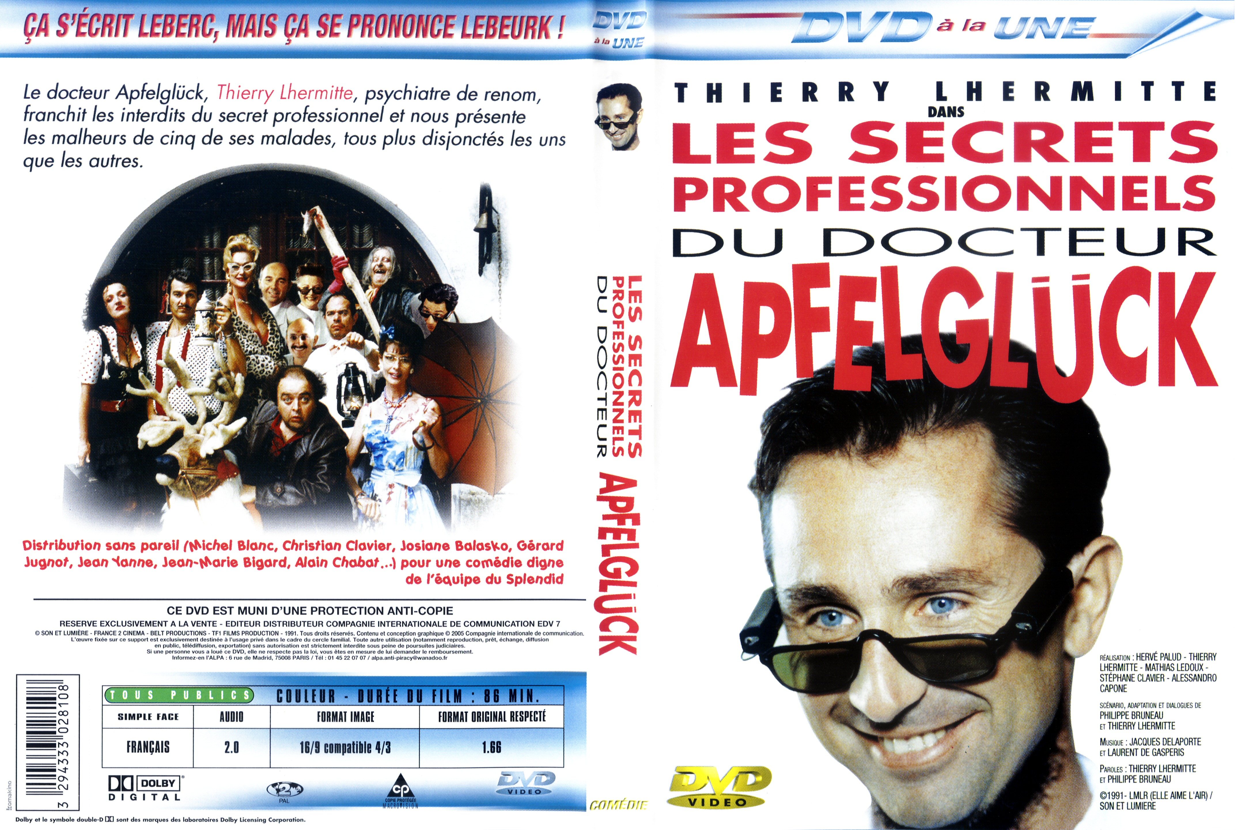Jaquette DVD Les secrets professionnels du docteur Apfelgluck