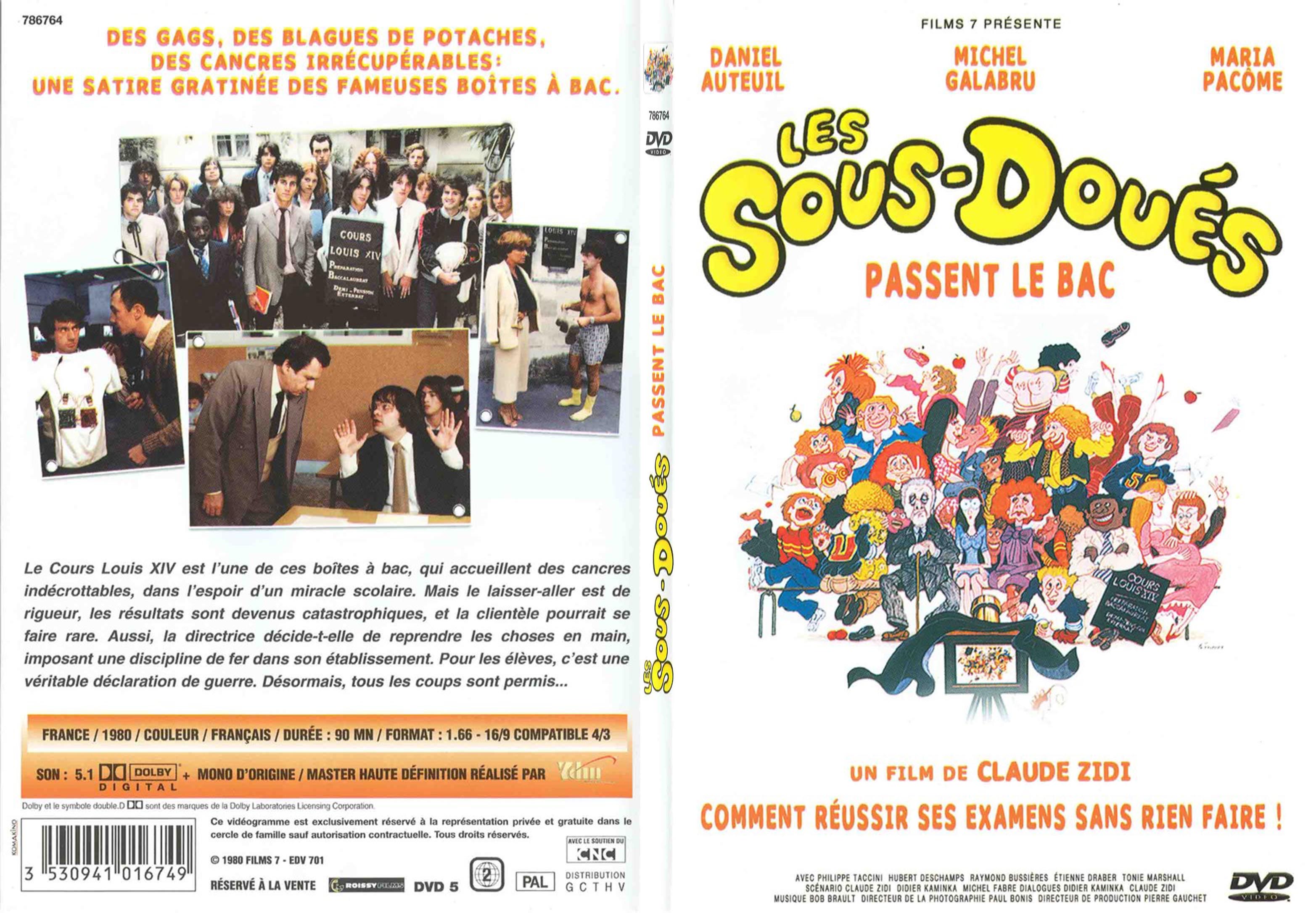 Jaquette DVD Les sous dous passent le bac - SLIM