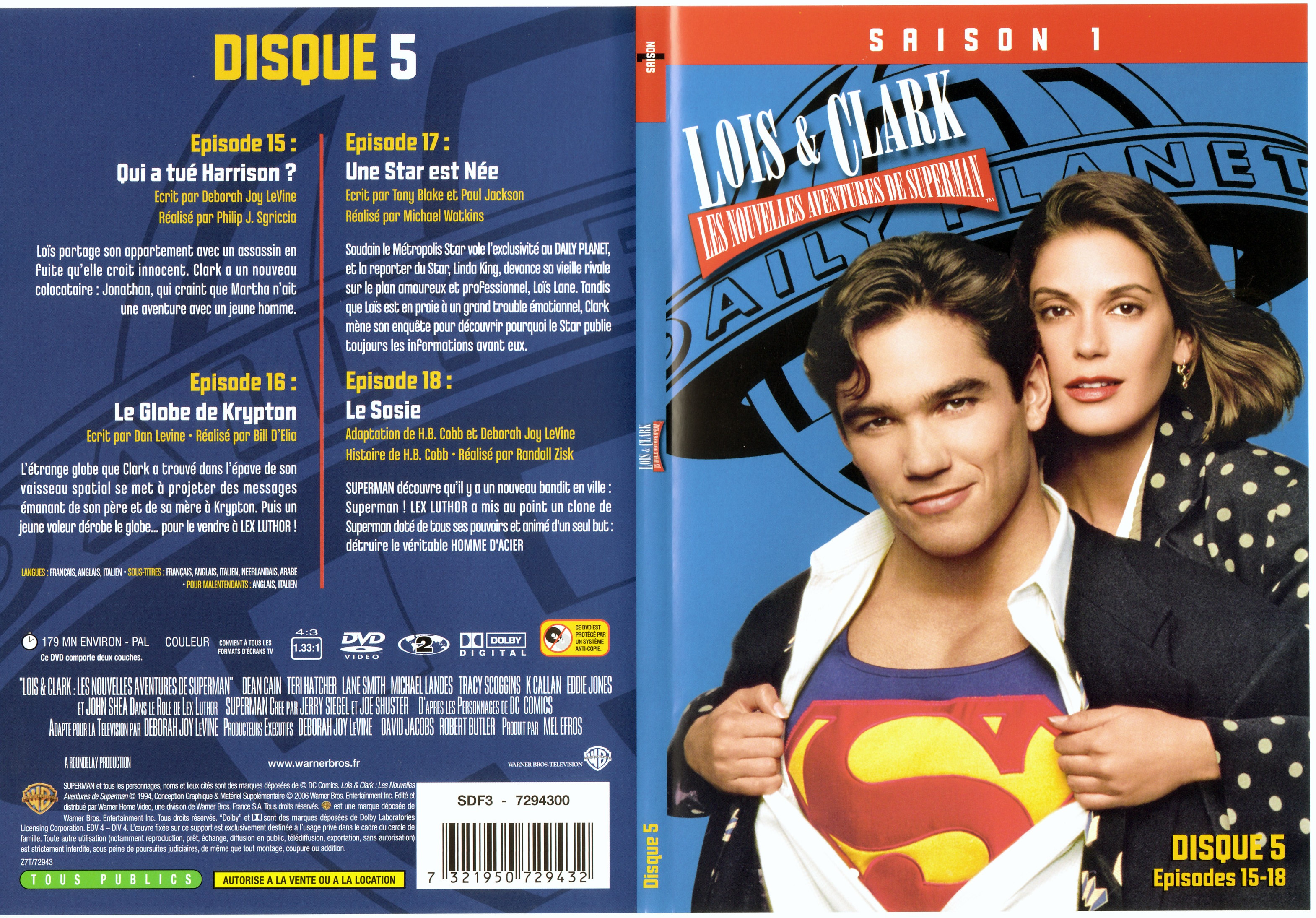 Jaquette DVD Lois et Clark Saison 1 vol 5