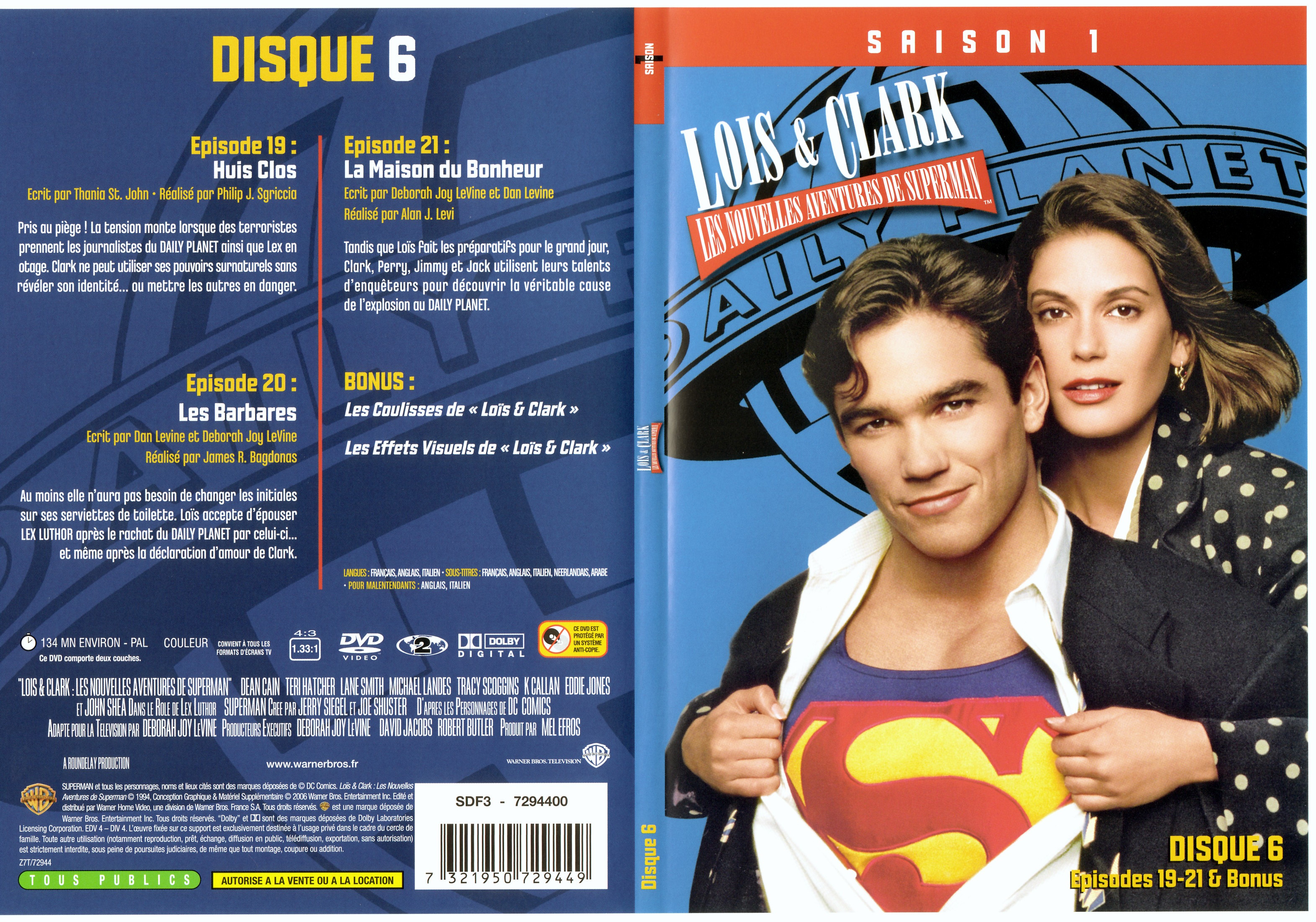 Jaquette DVD Lois et Clark Saison 1 vol 6