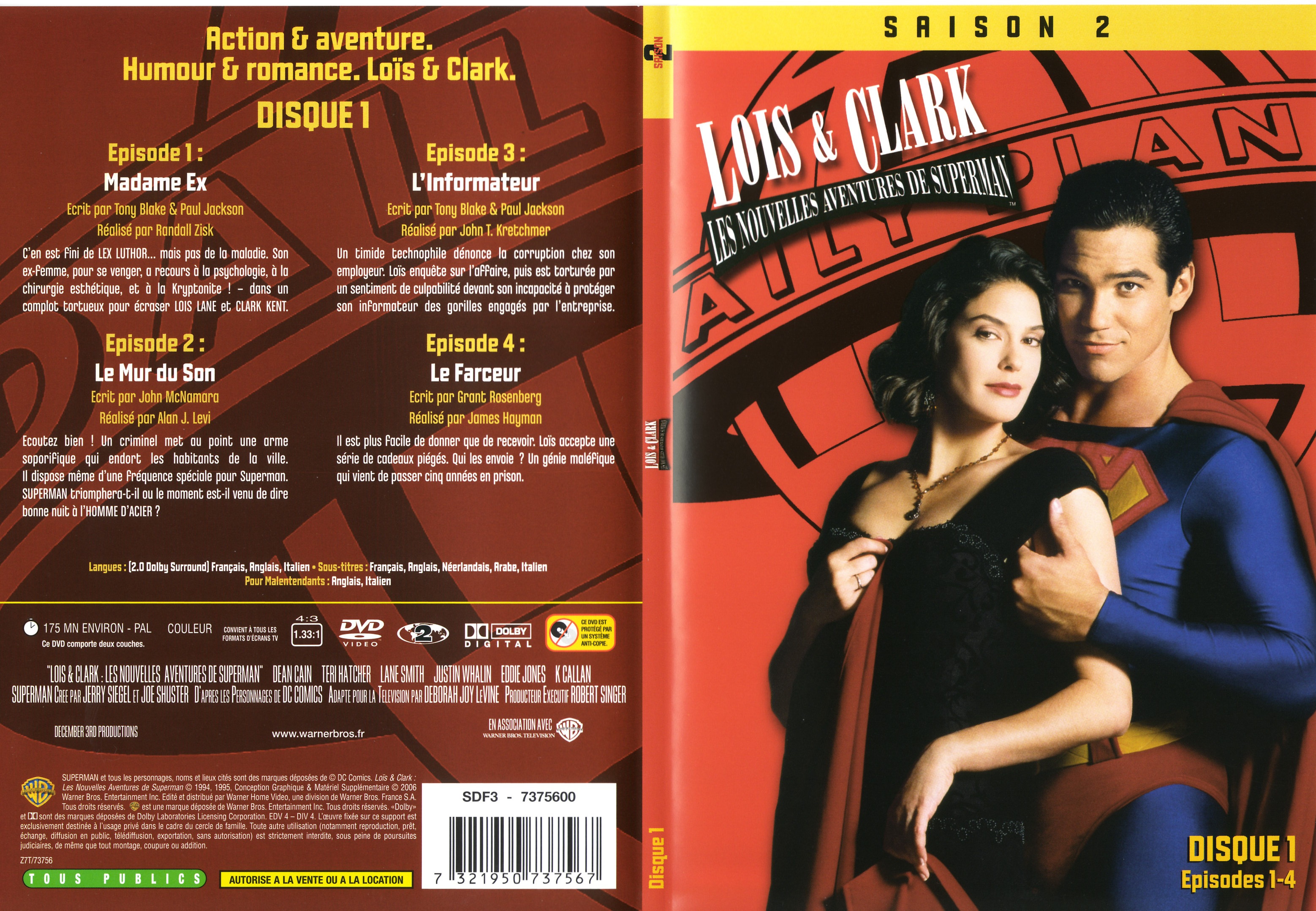 Jaquette DVD Lois et Clark Saison 2 vol 1