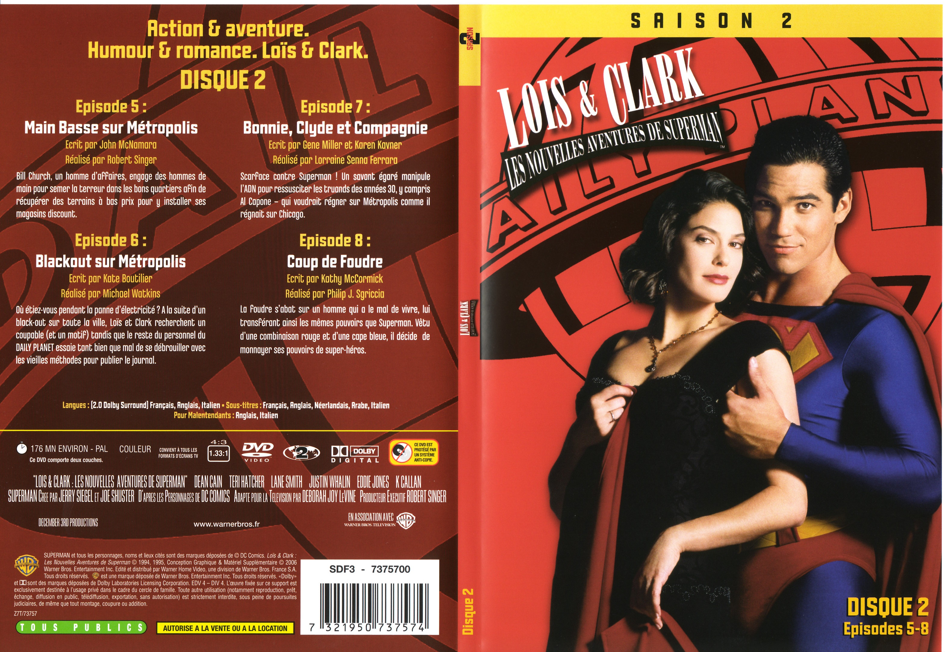 Jaquette DVD Lois et Clark Saison 2 vol 2