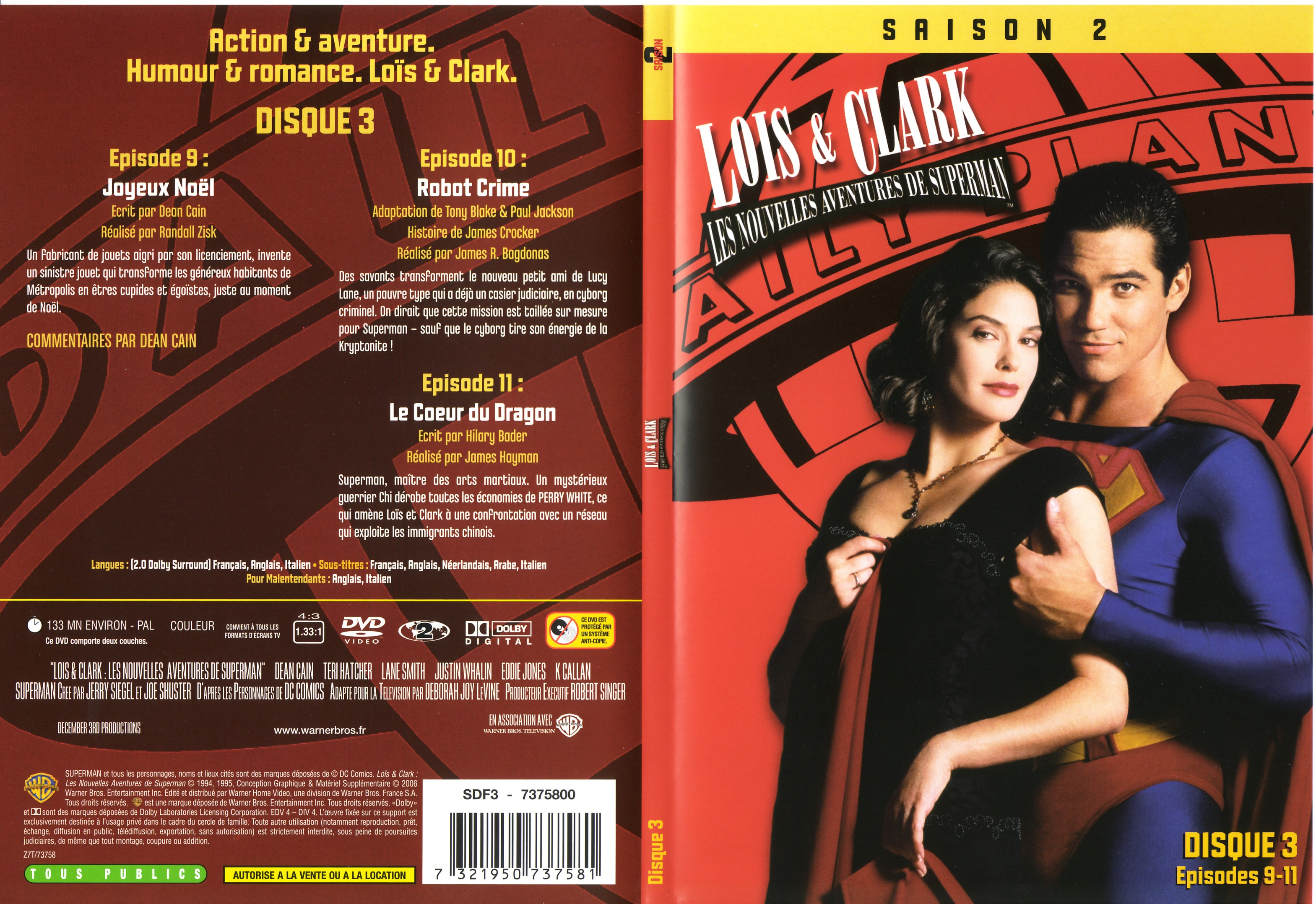 Jaquette DVD Lois et Clark Saison 2 vol 3