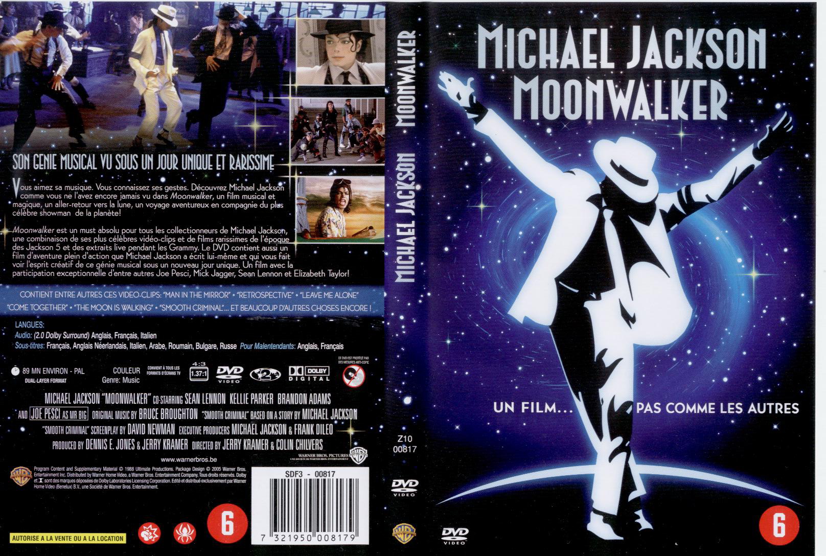 Jaquette DVD Michael Jackson Moonwalker