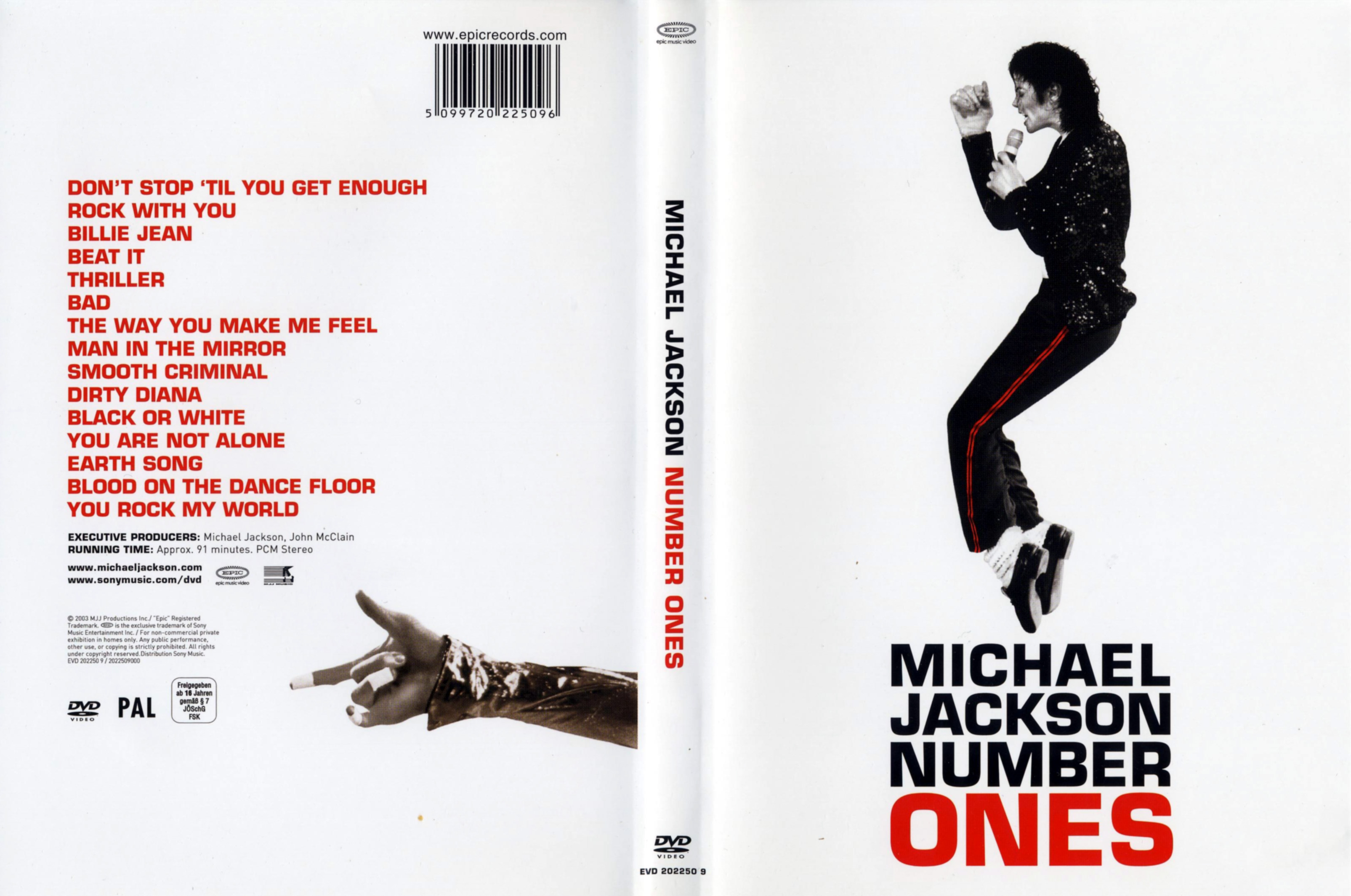 Jaquette DVD Michael Jackson number ones