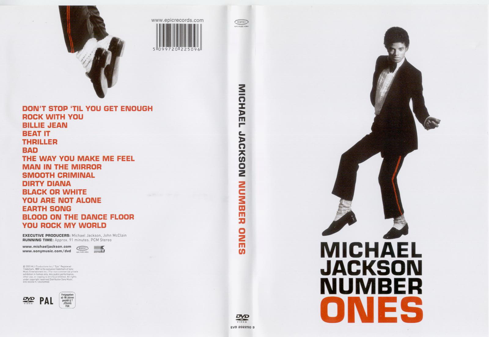 Jaquette DVD Michael Jackson number ones v2