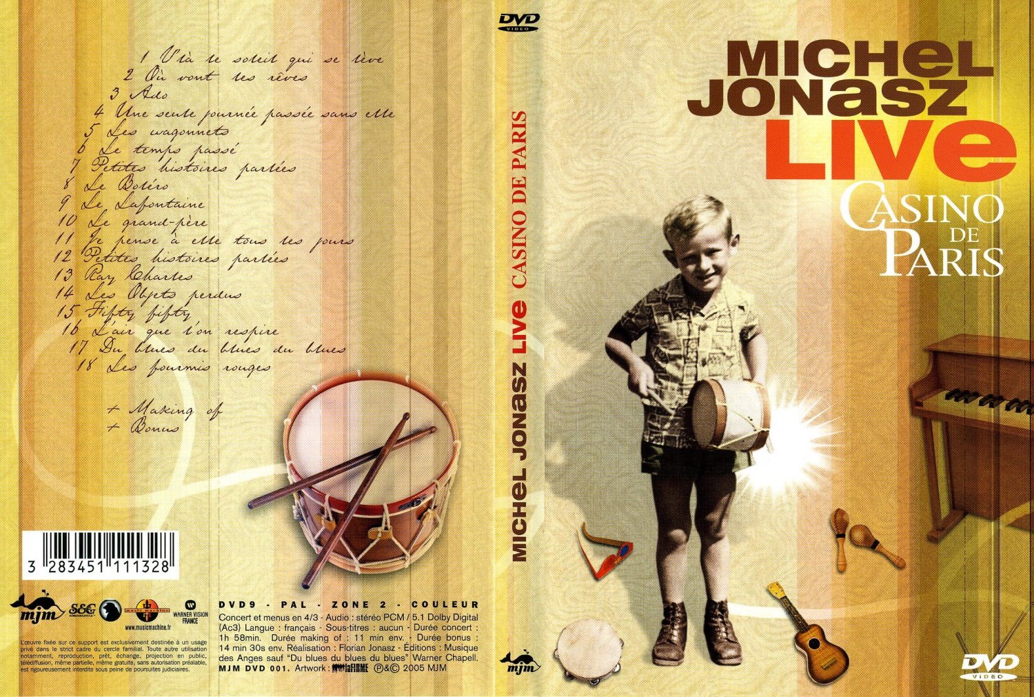 Jaquette DVD Michel Jonasz live casino paris