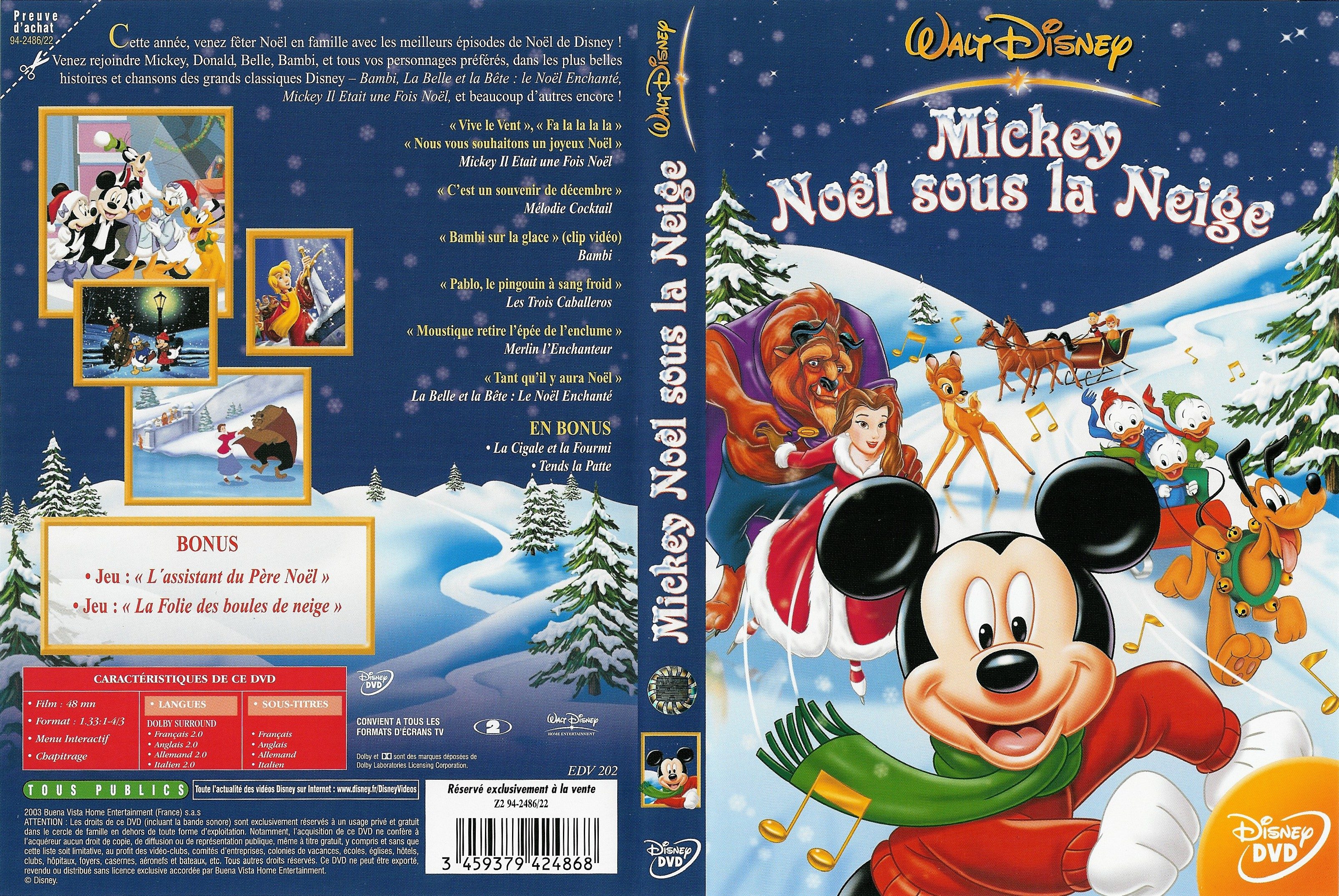 Jaquette DVD Mickey Noel sous la neige