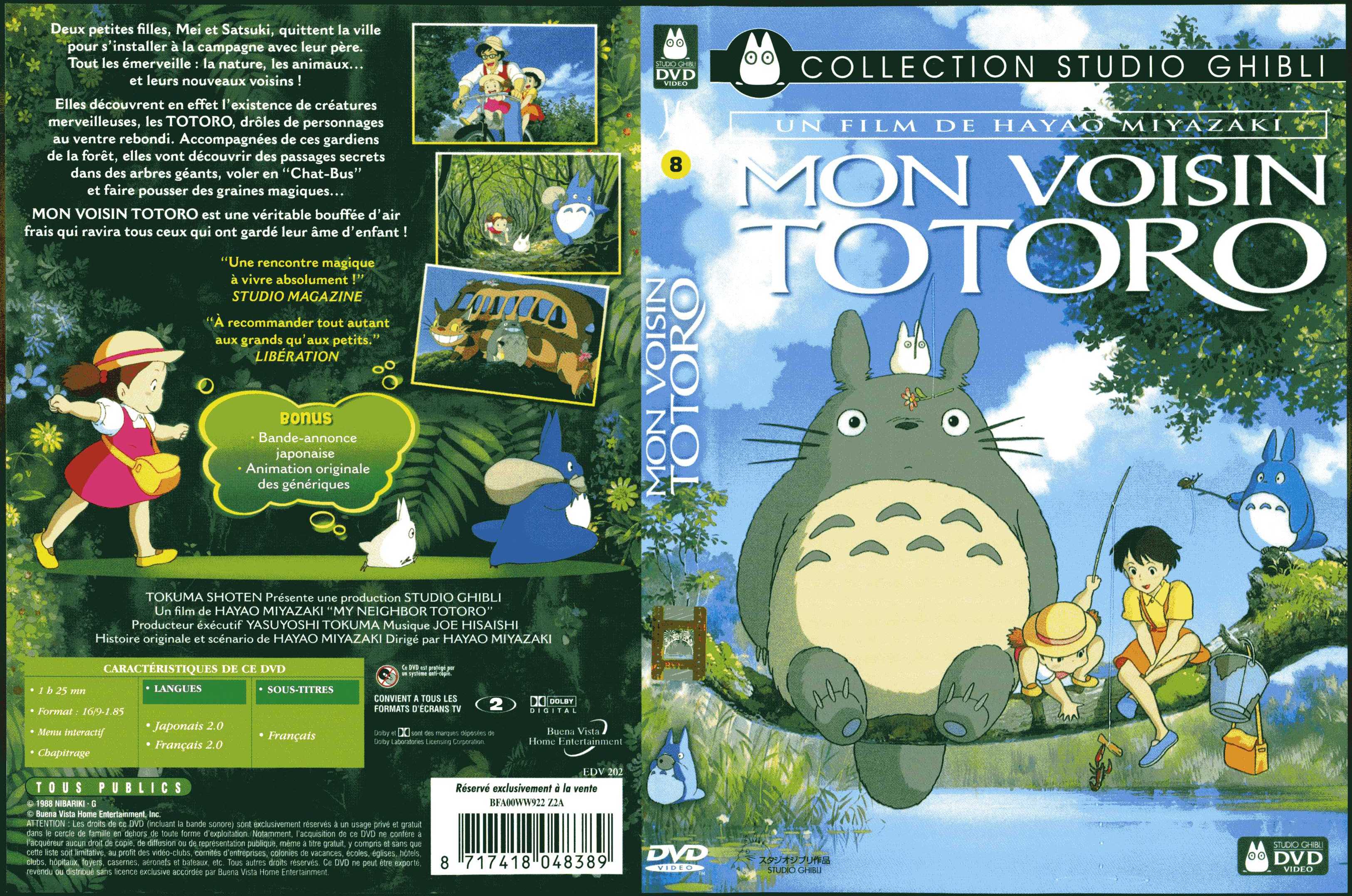 Jaquette DVD Mon voisin totoro