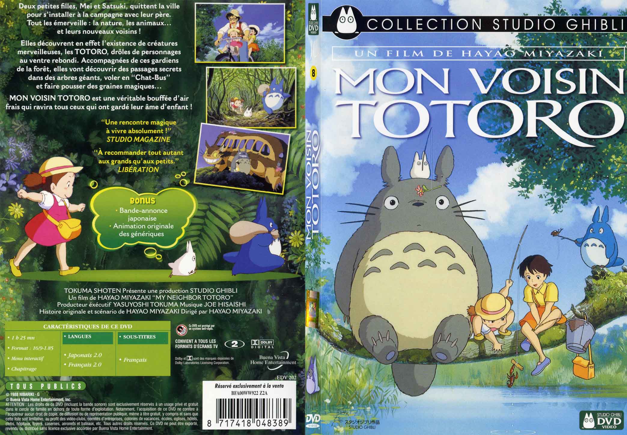 Jaquette DVD Mon voisin totoro - SLIM