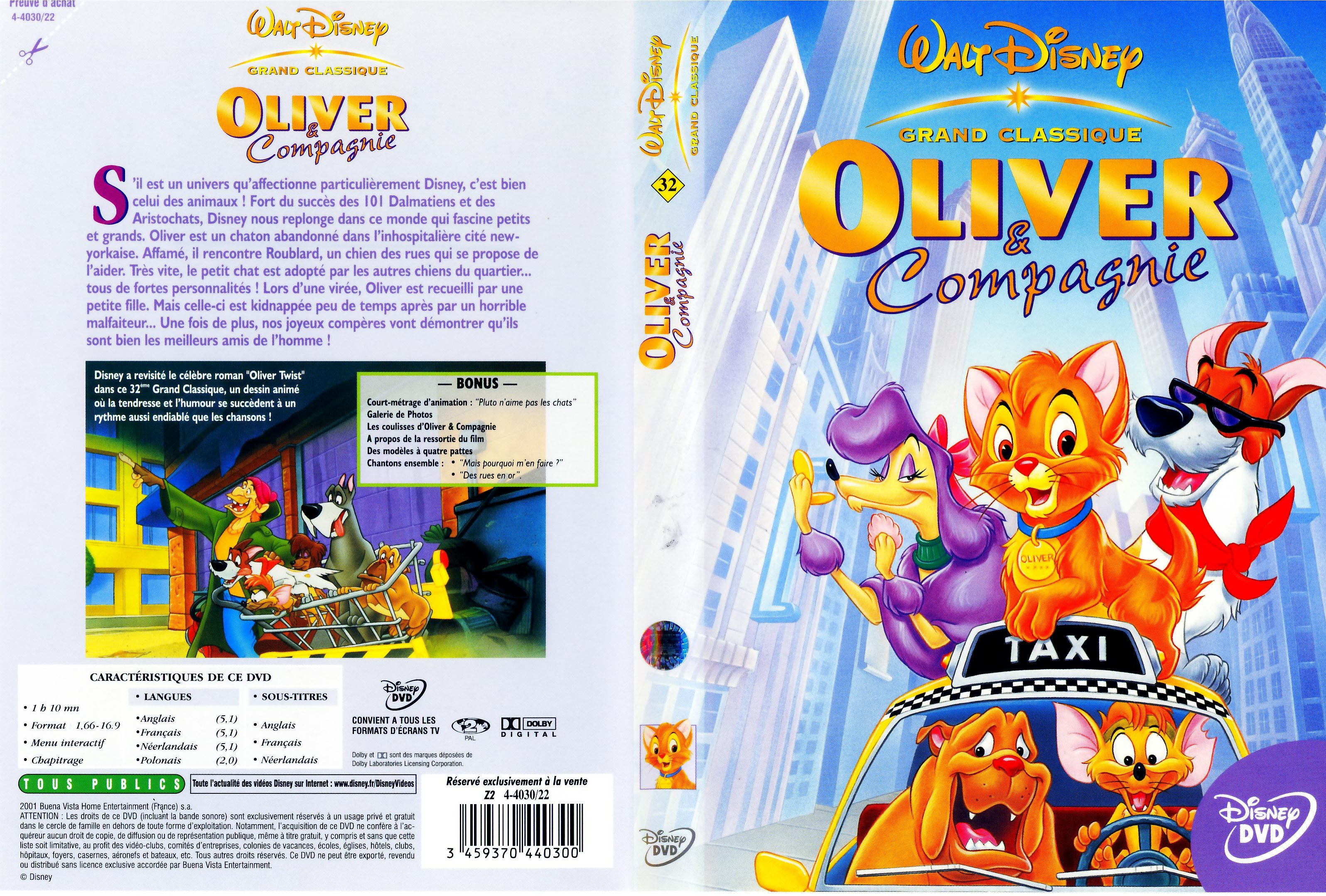 Jaquette DVD Oliver et compagnie