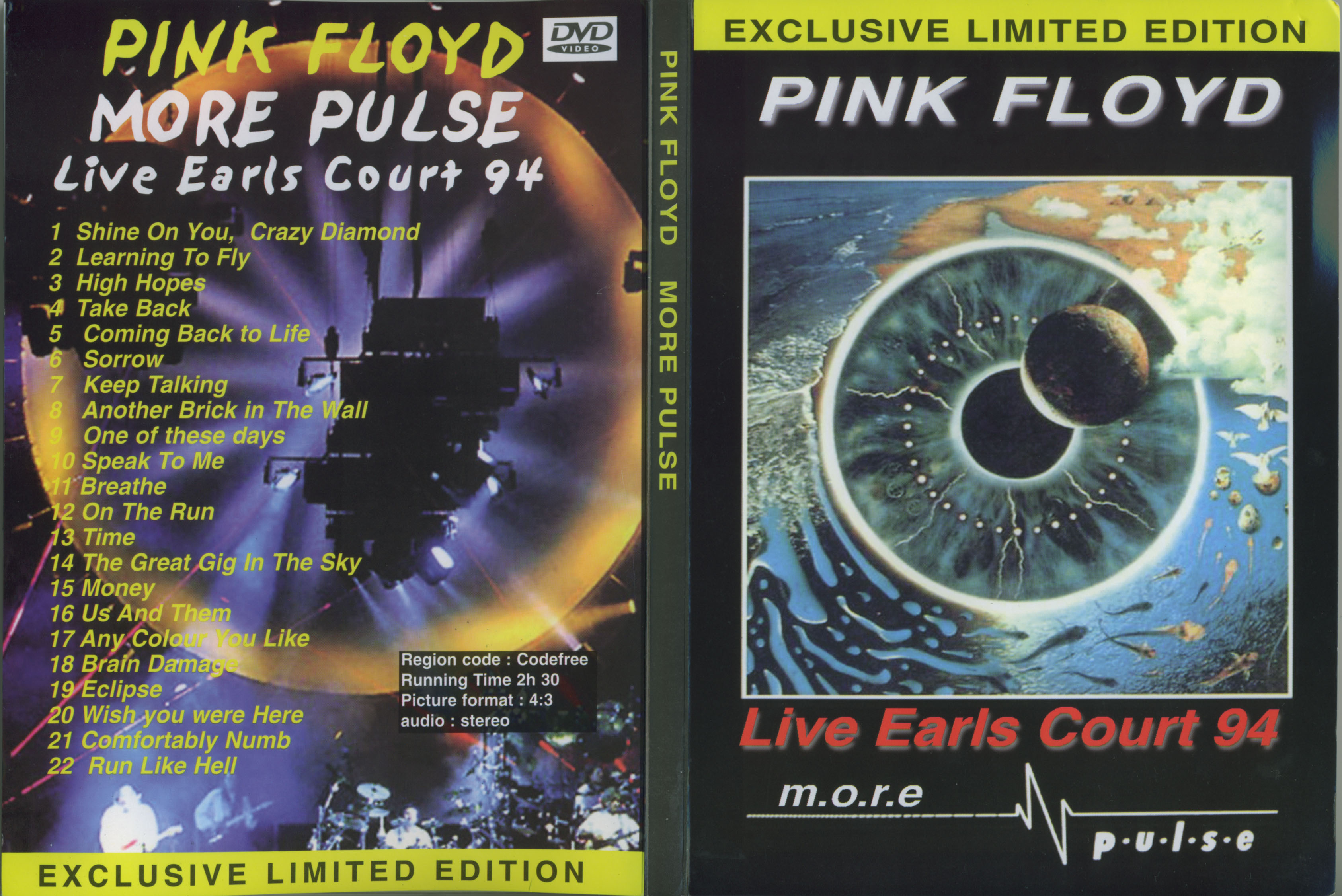 Jaquette DVD Pink Floyd Live earls court 94
