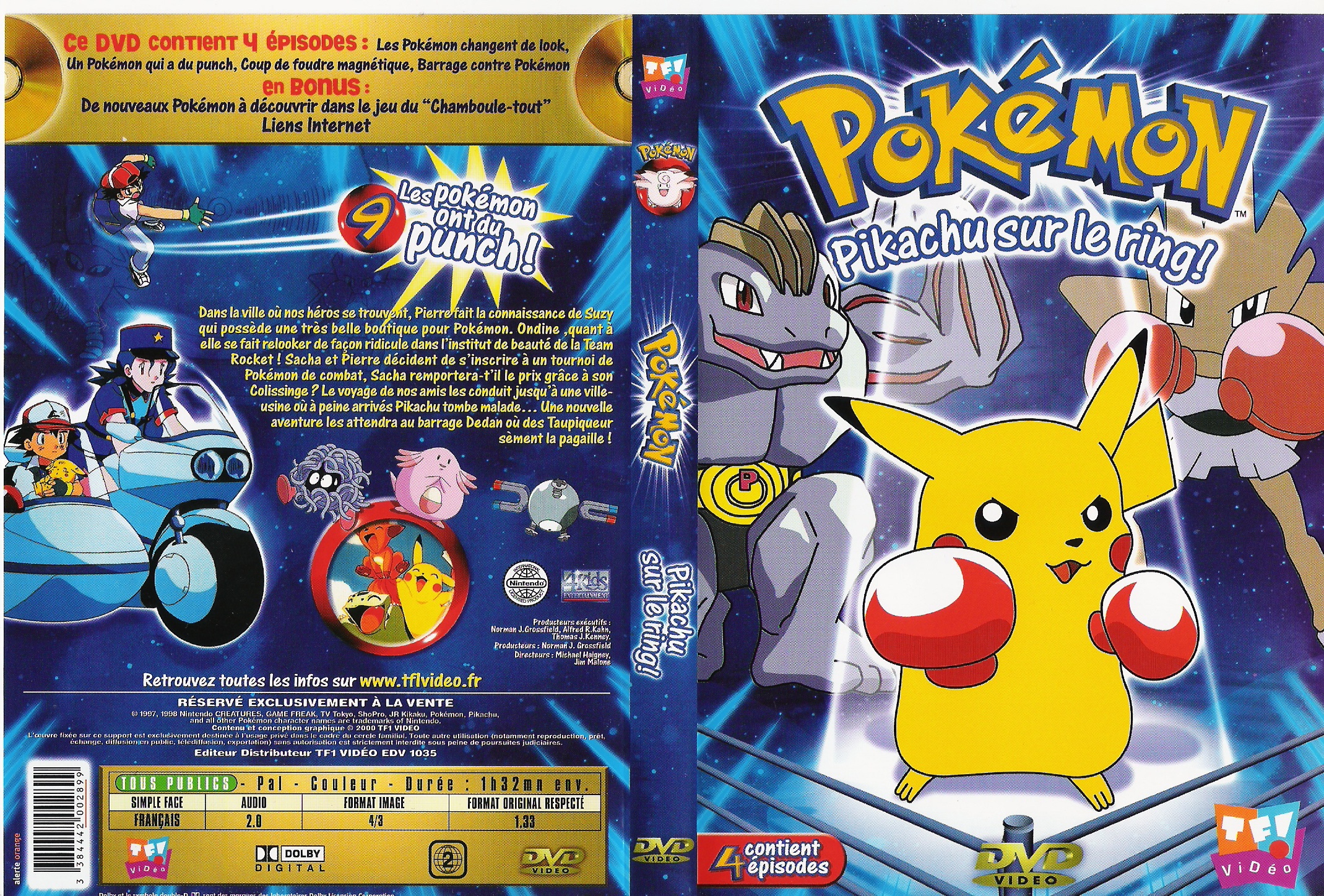 Jaquette DVD Pokemon pikachu sur le ring