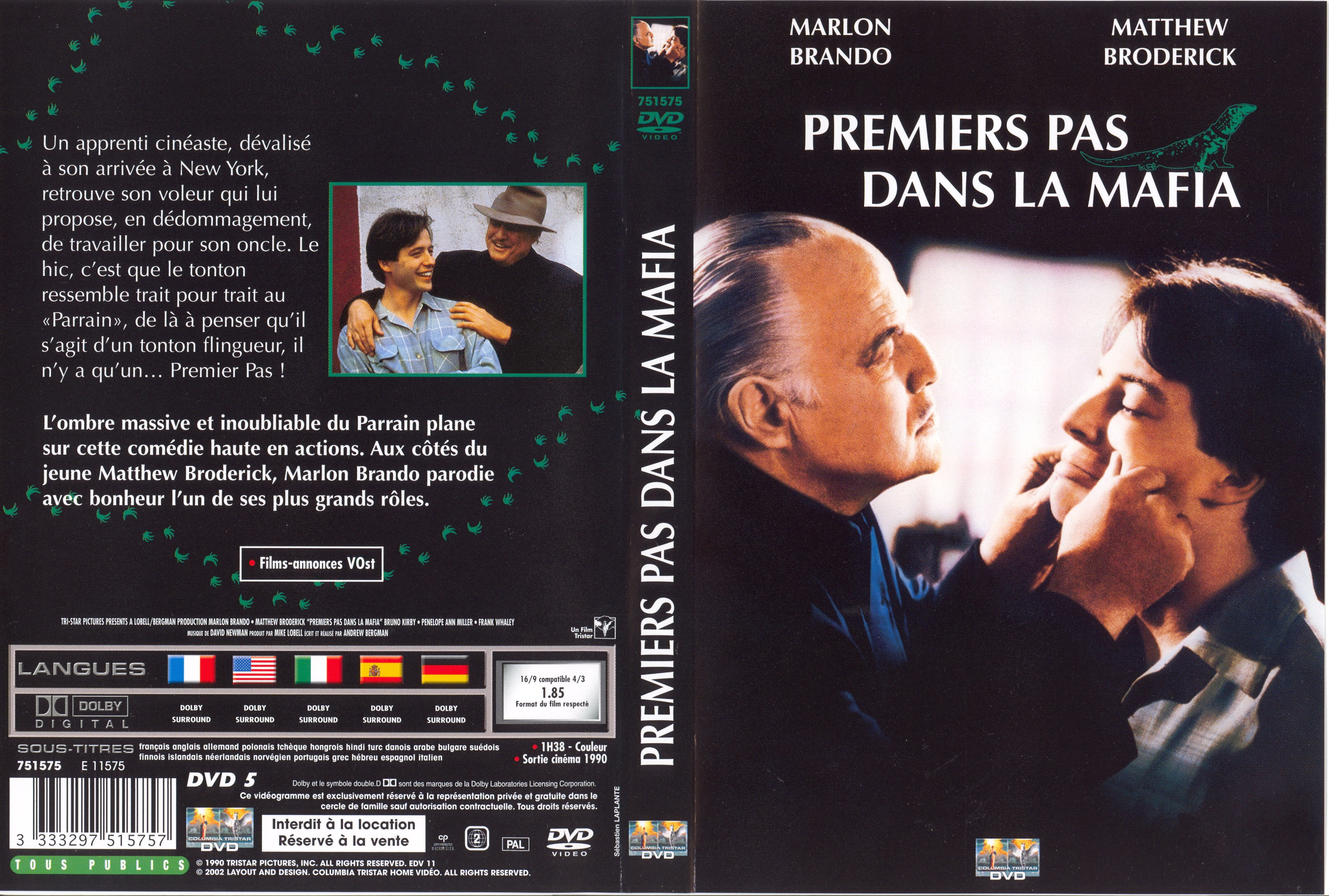 Jaquette DVD Premiers pas dans la mafia