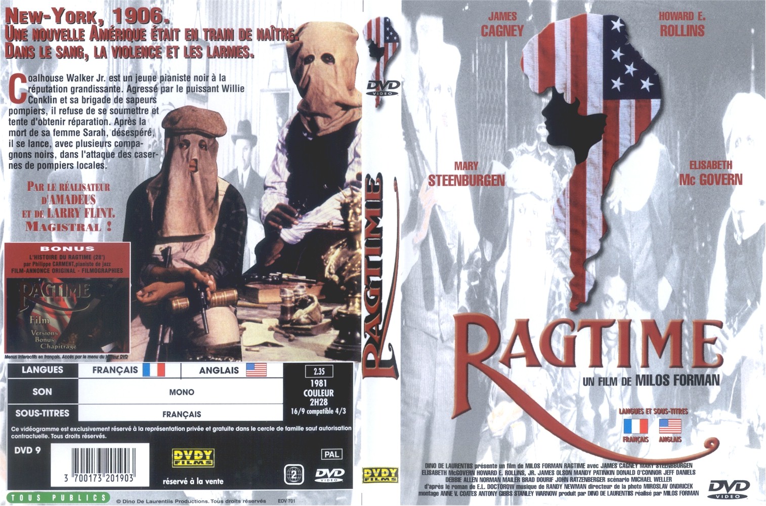 Jaquette DVD Ragtime v2