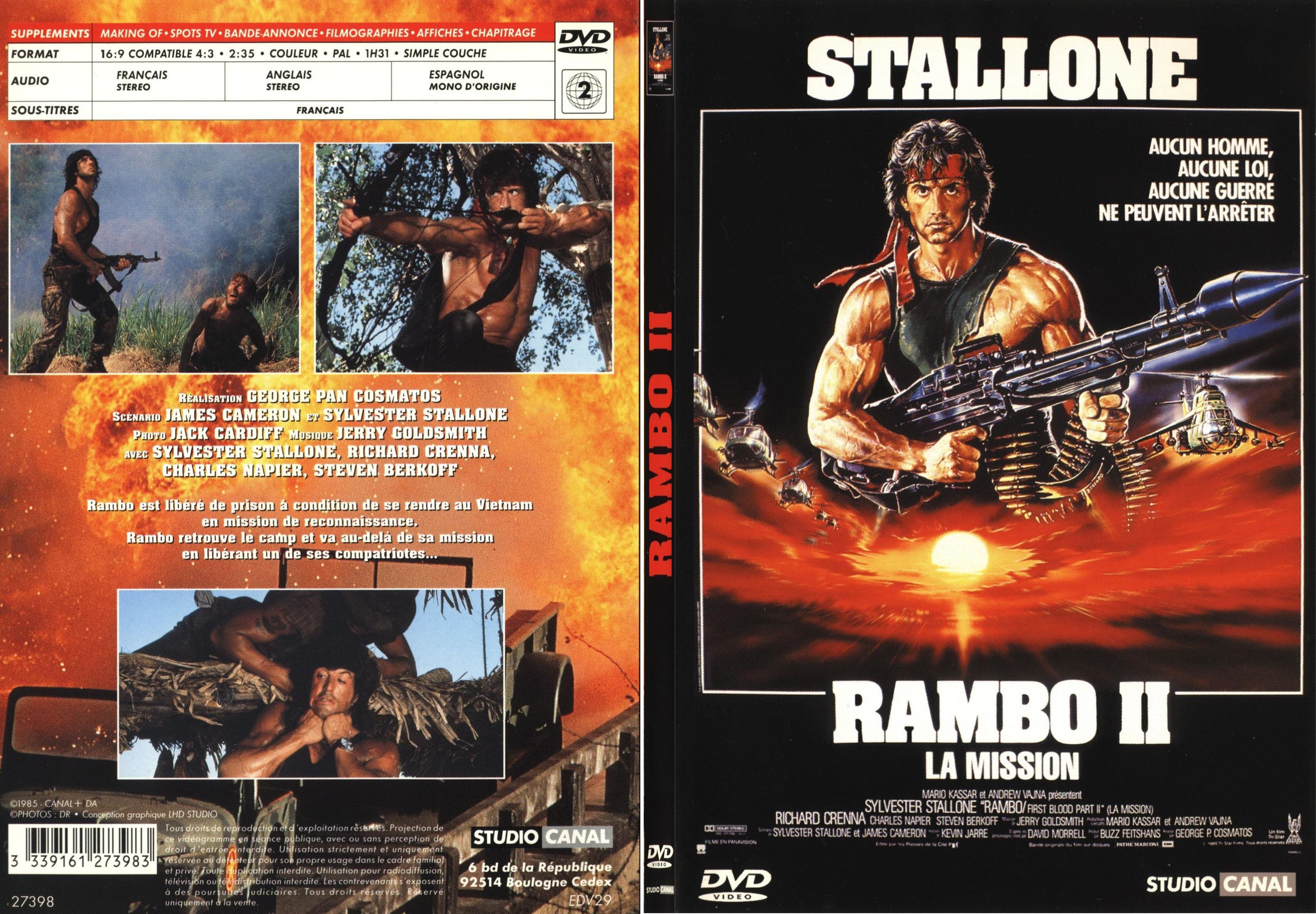 Jaquette DVD Rambo 2 - SLIM