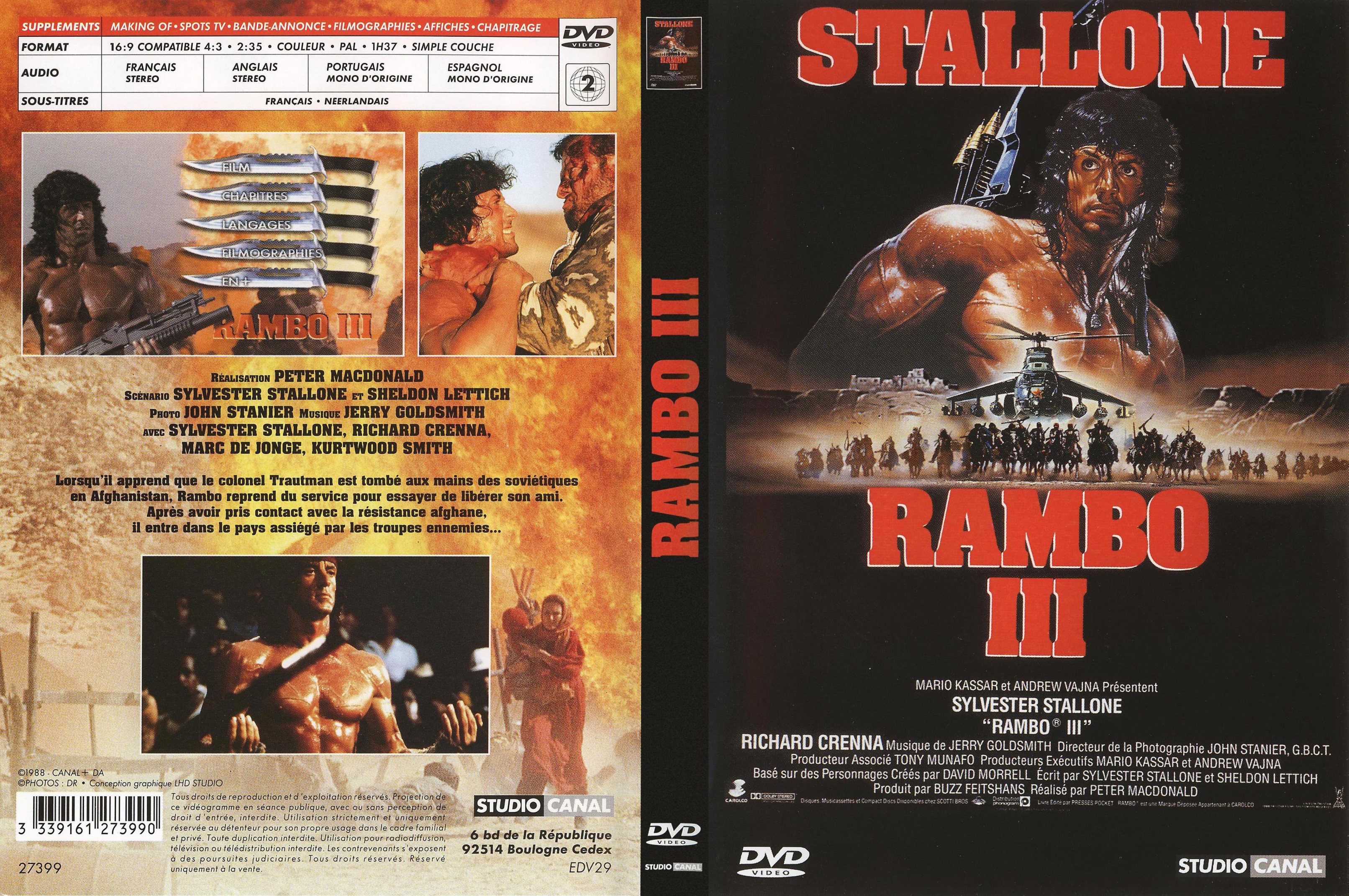 Jaquette DVD Rambo 3